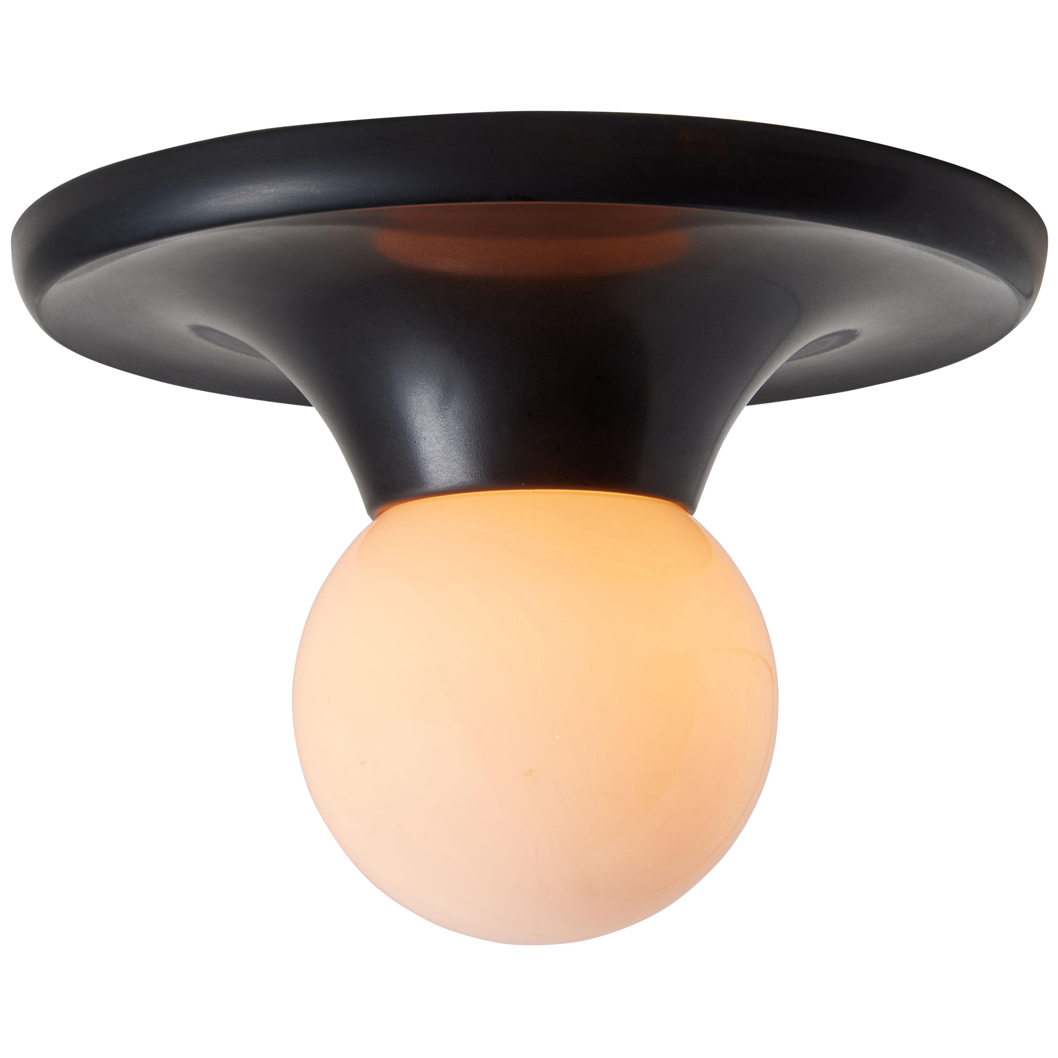 1960s Achille Castiglioni 'Light Ball' Wall or Ceiling Lamp in Black for Flos