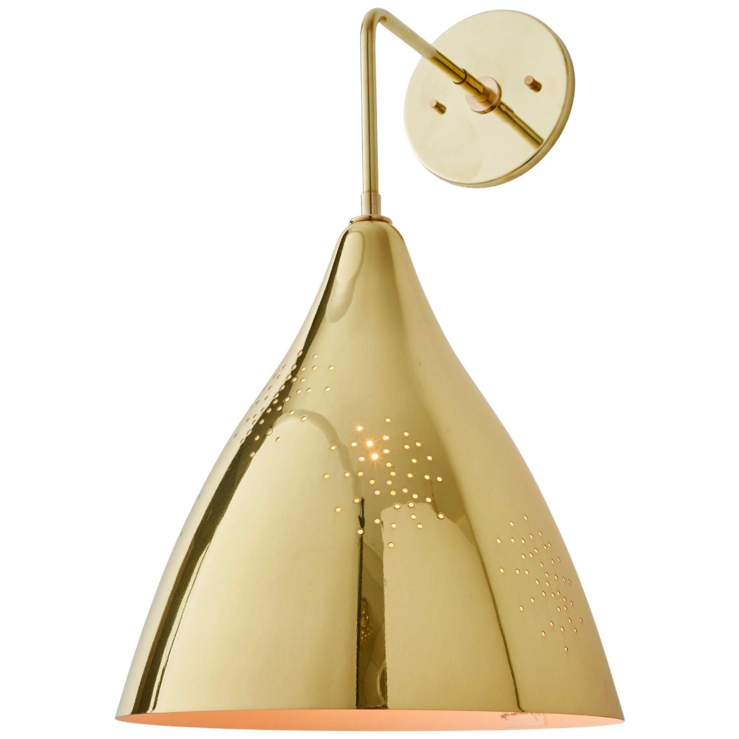 Large Lisa Johansson-Pape '270' Perforated Brass Wall Lamp