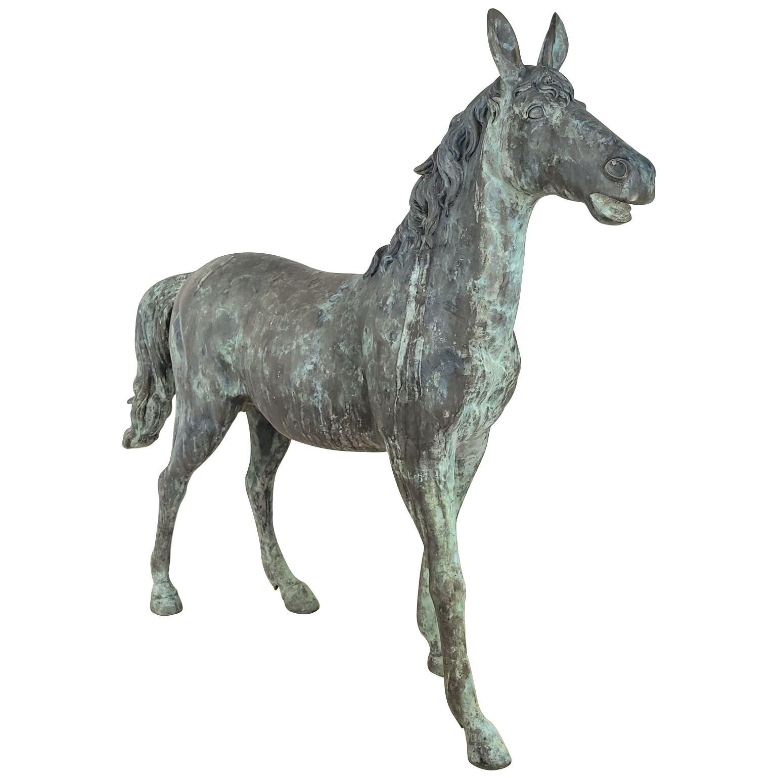 Mid-Century Life Size Bronze Horse, circa 1960–70