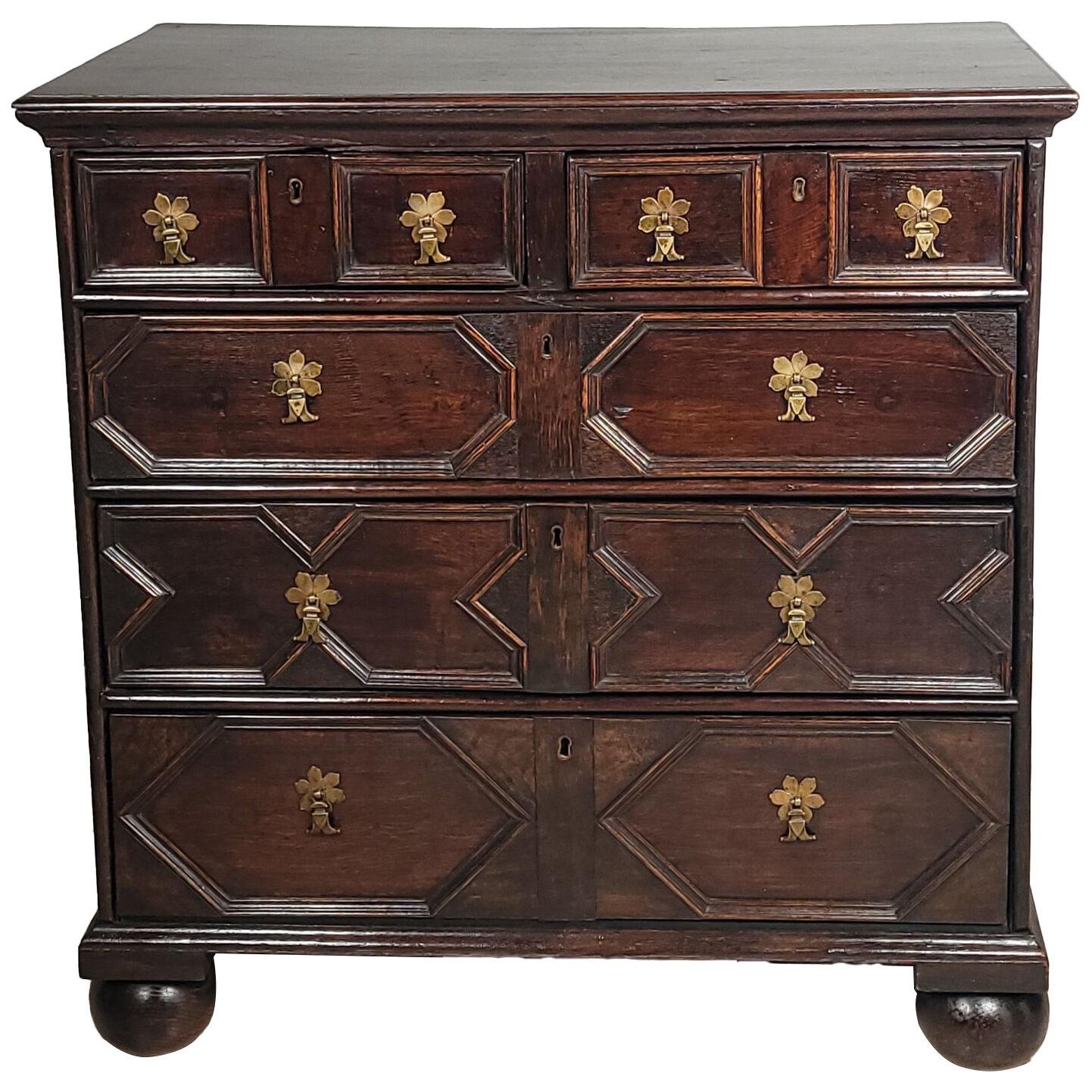 Charles II / Queen Anne Paneled Chest, England circa 1710