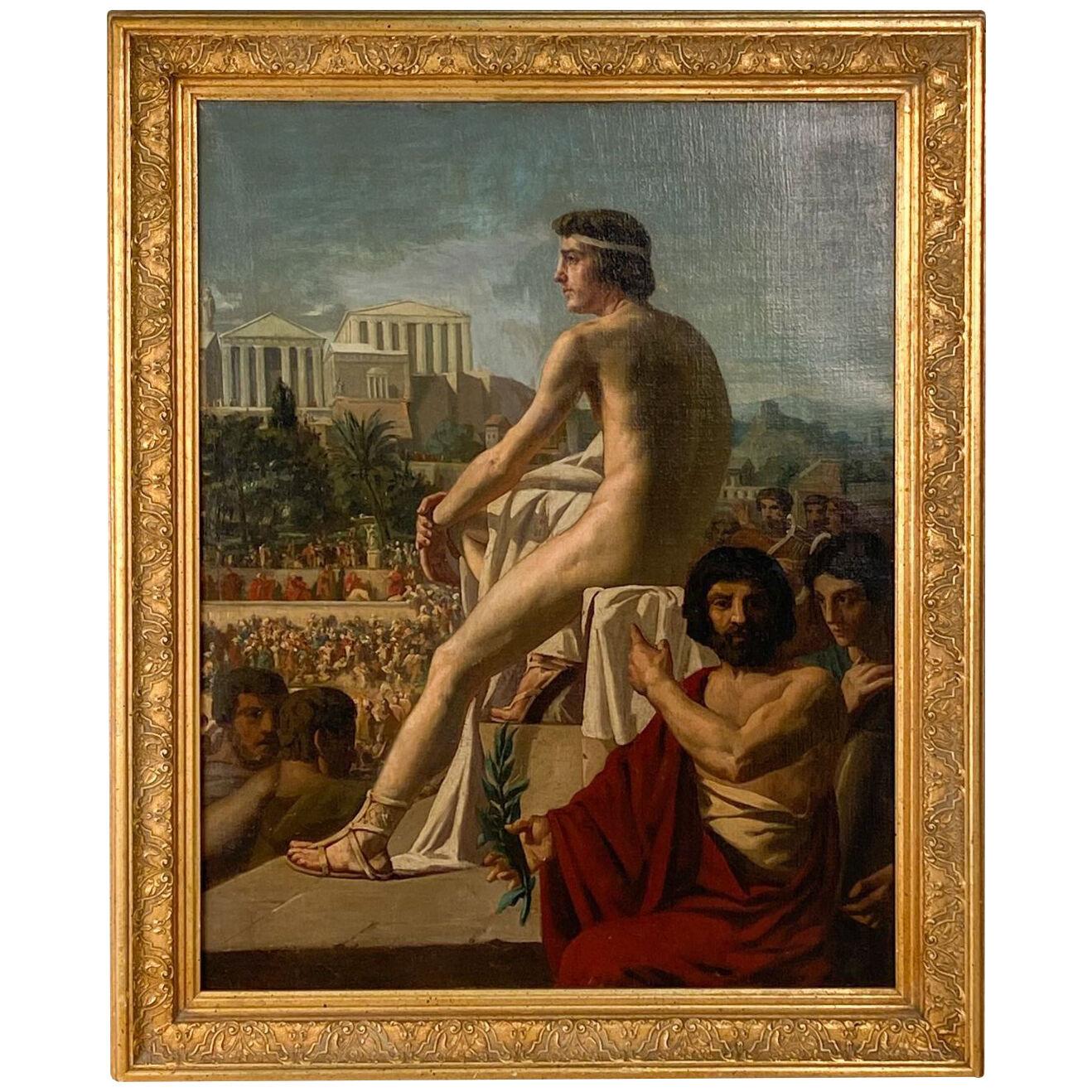 Neoclassical Grand Tour Italian Painting, circa 1840