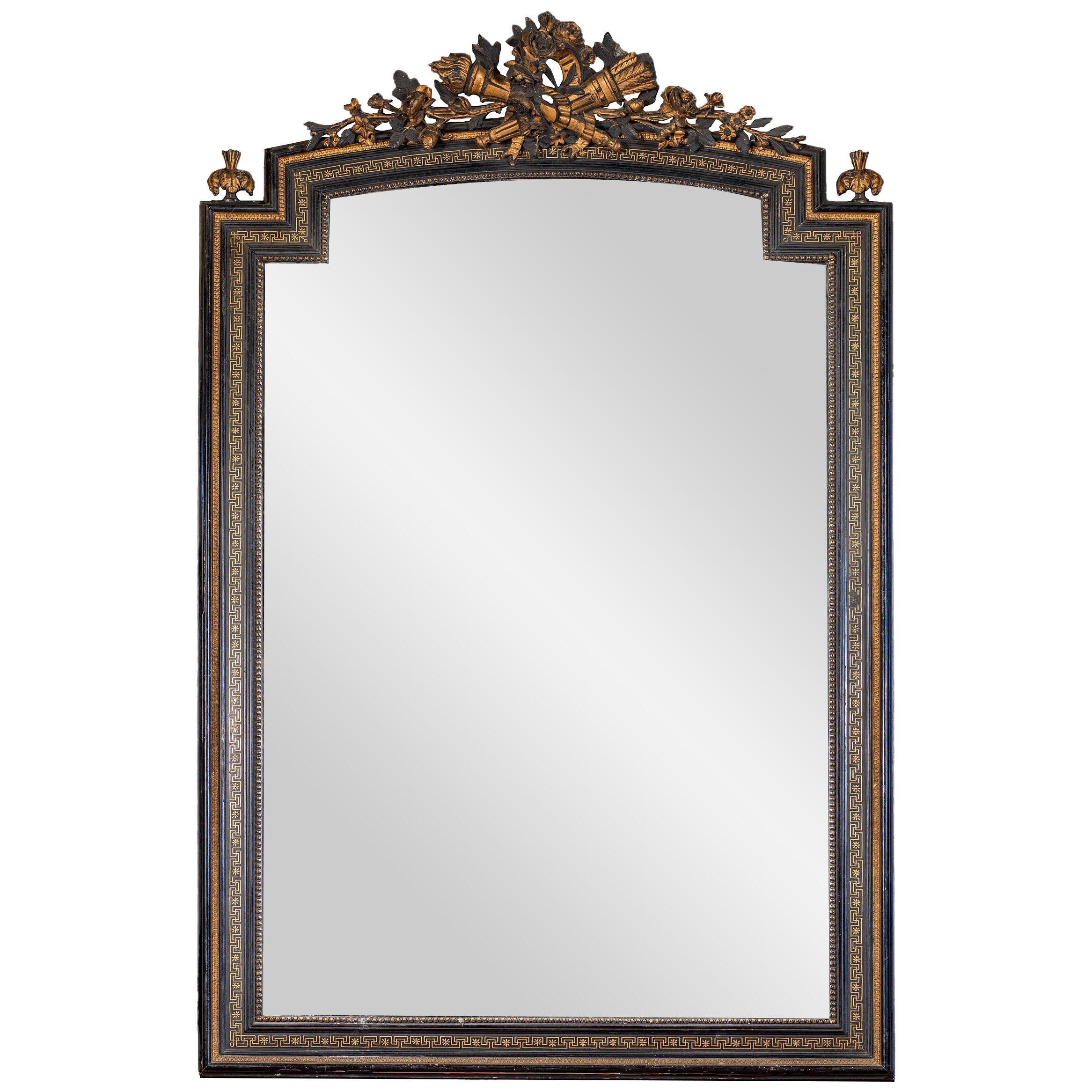 Victorian Ebonised Overmantel Mirror