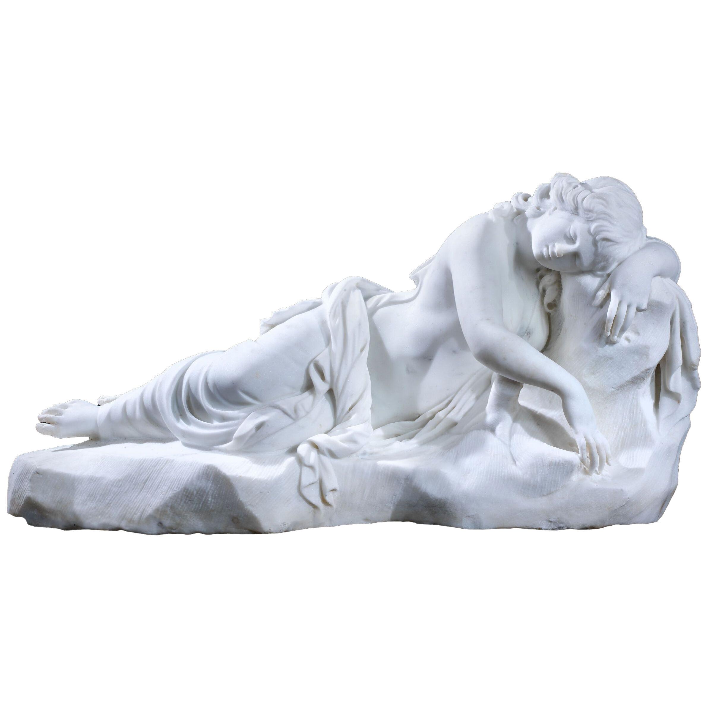 Large Italian Statue of a Sleeping Nymph