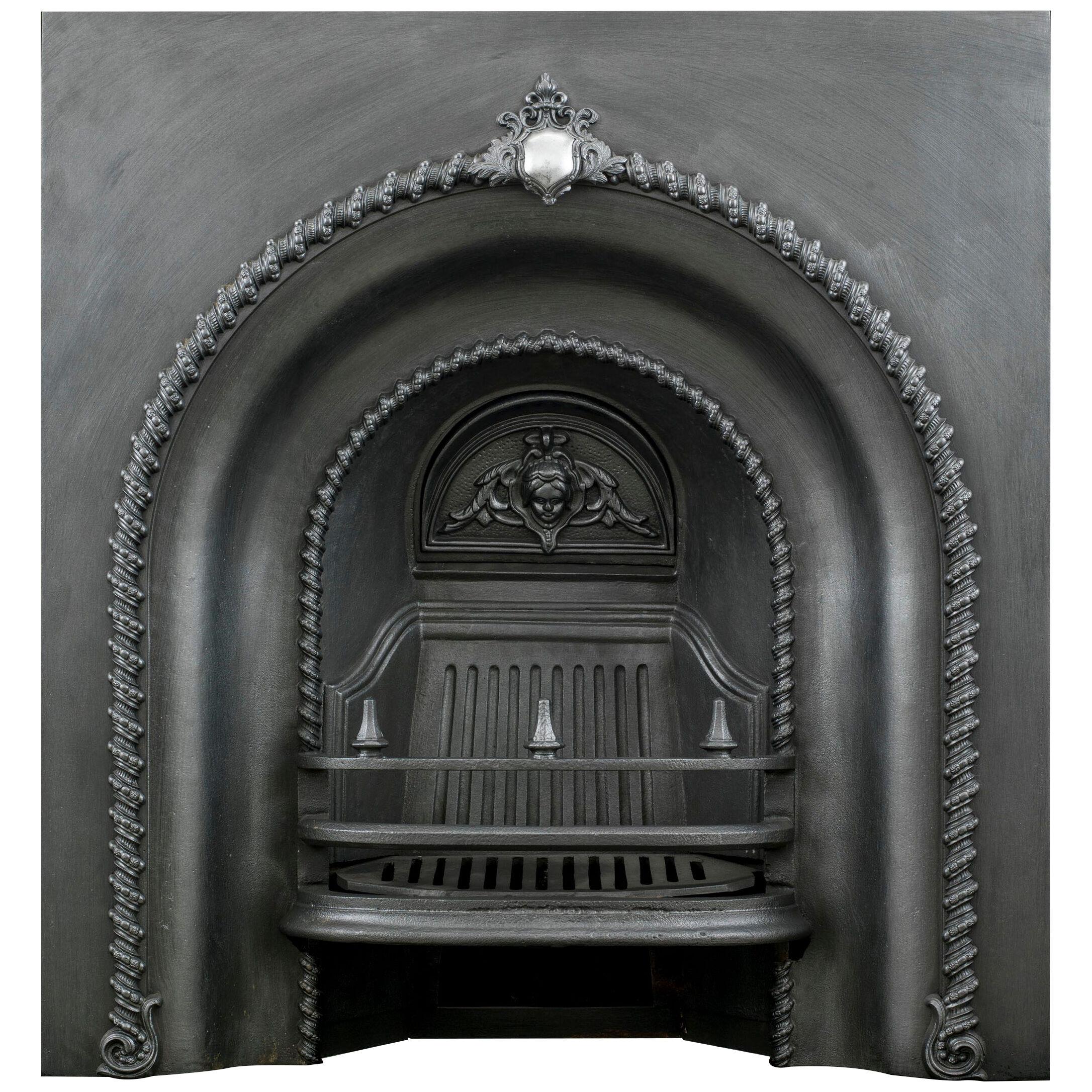 A Cast Iron Victorian Fireplace Insert