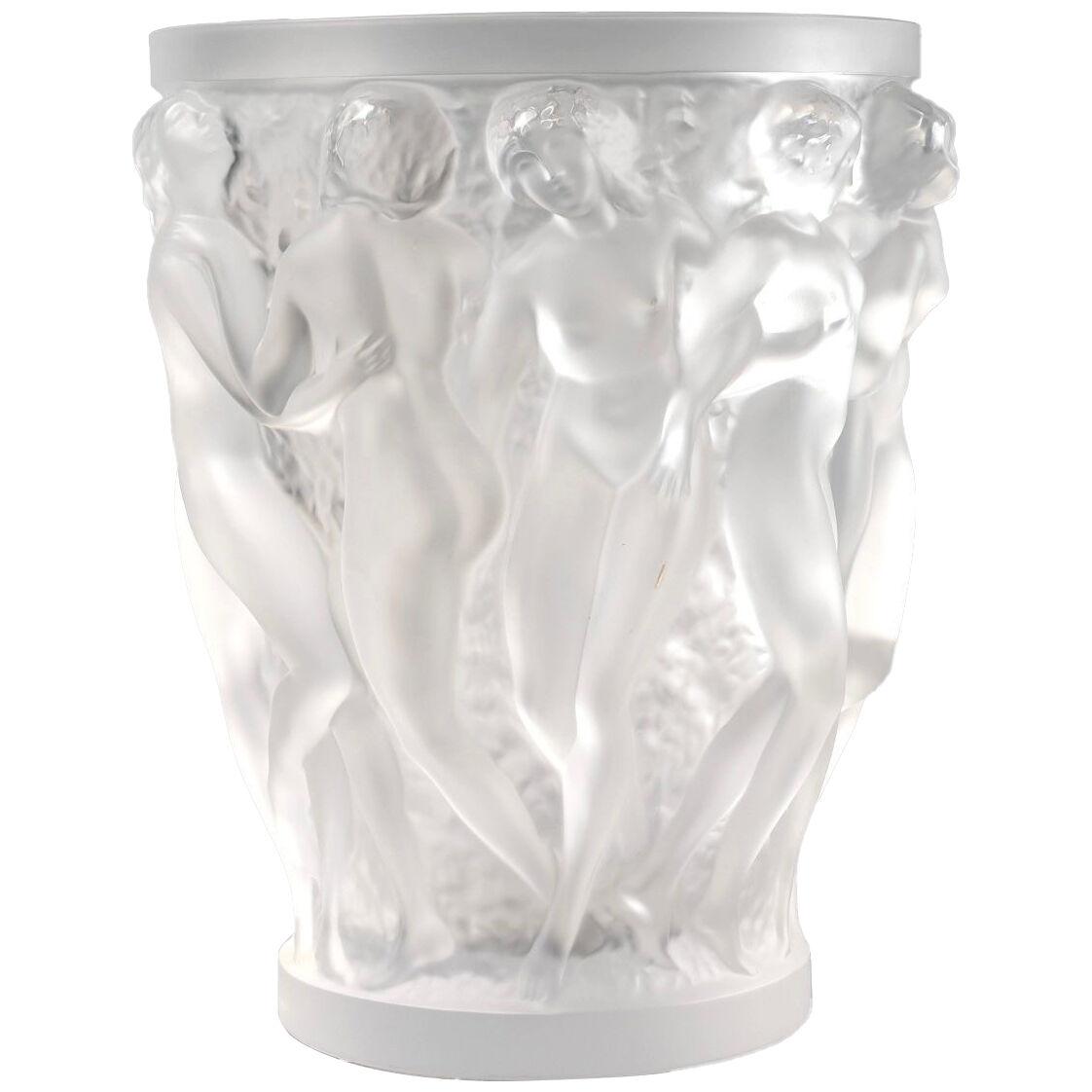 Lalique France - Vase Bacchantes Frosted Crystal 