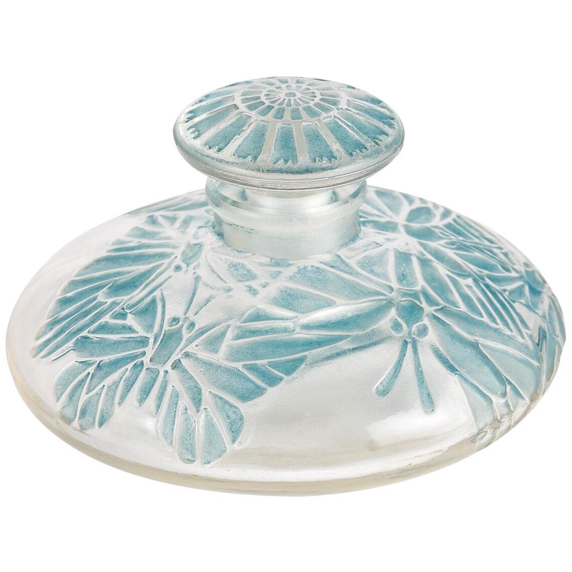 1912 René Lalique - Perfume Bottle Misti For L.T Piver Glass With Blue Patina