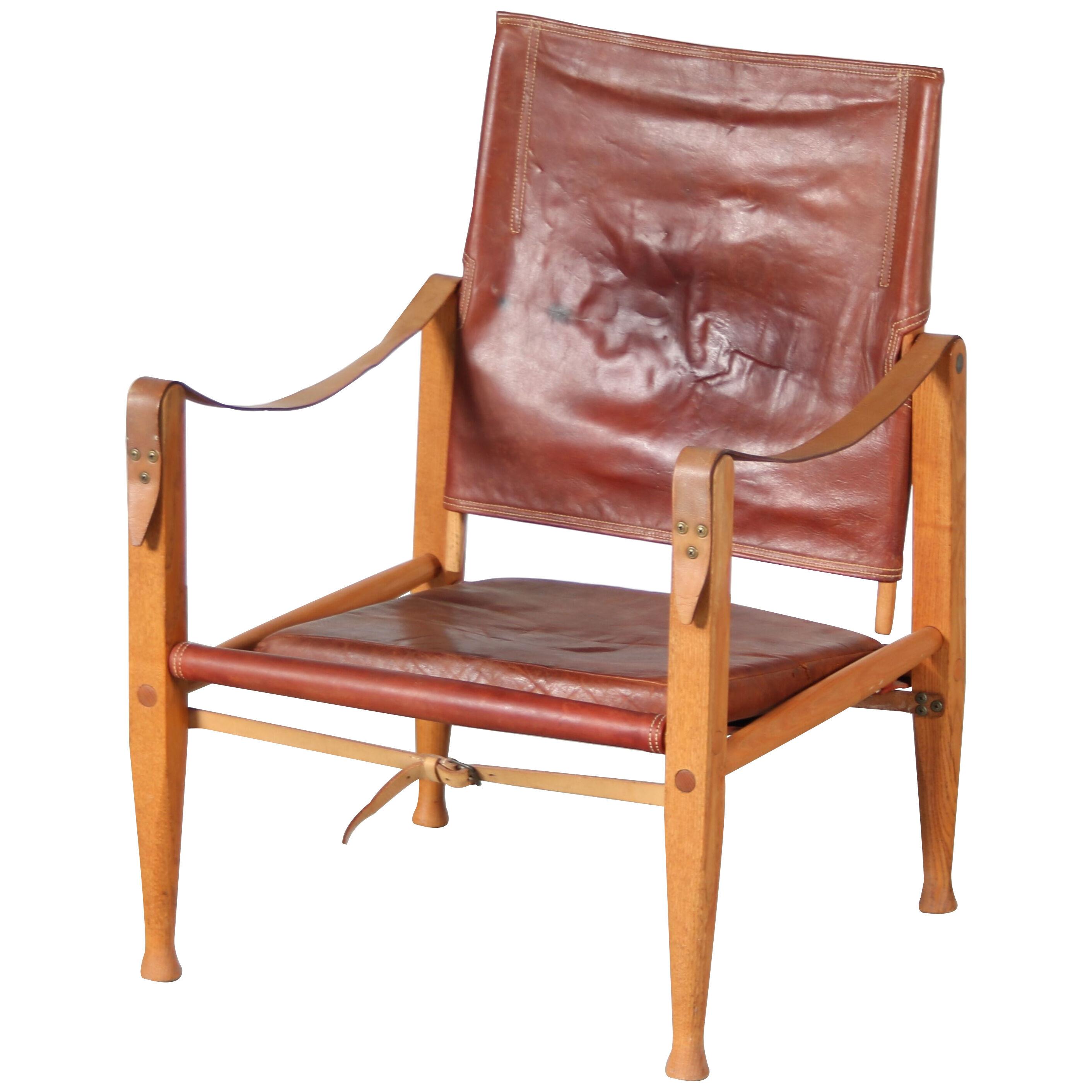 Kaare Klinkt Safari Chair for Rud Rasmussen, Denmark 1950