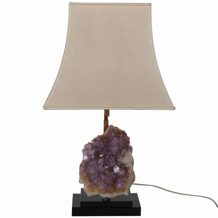 Amethyst Table Lamp in the style of Willy Daro, Belgium 1970