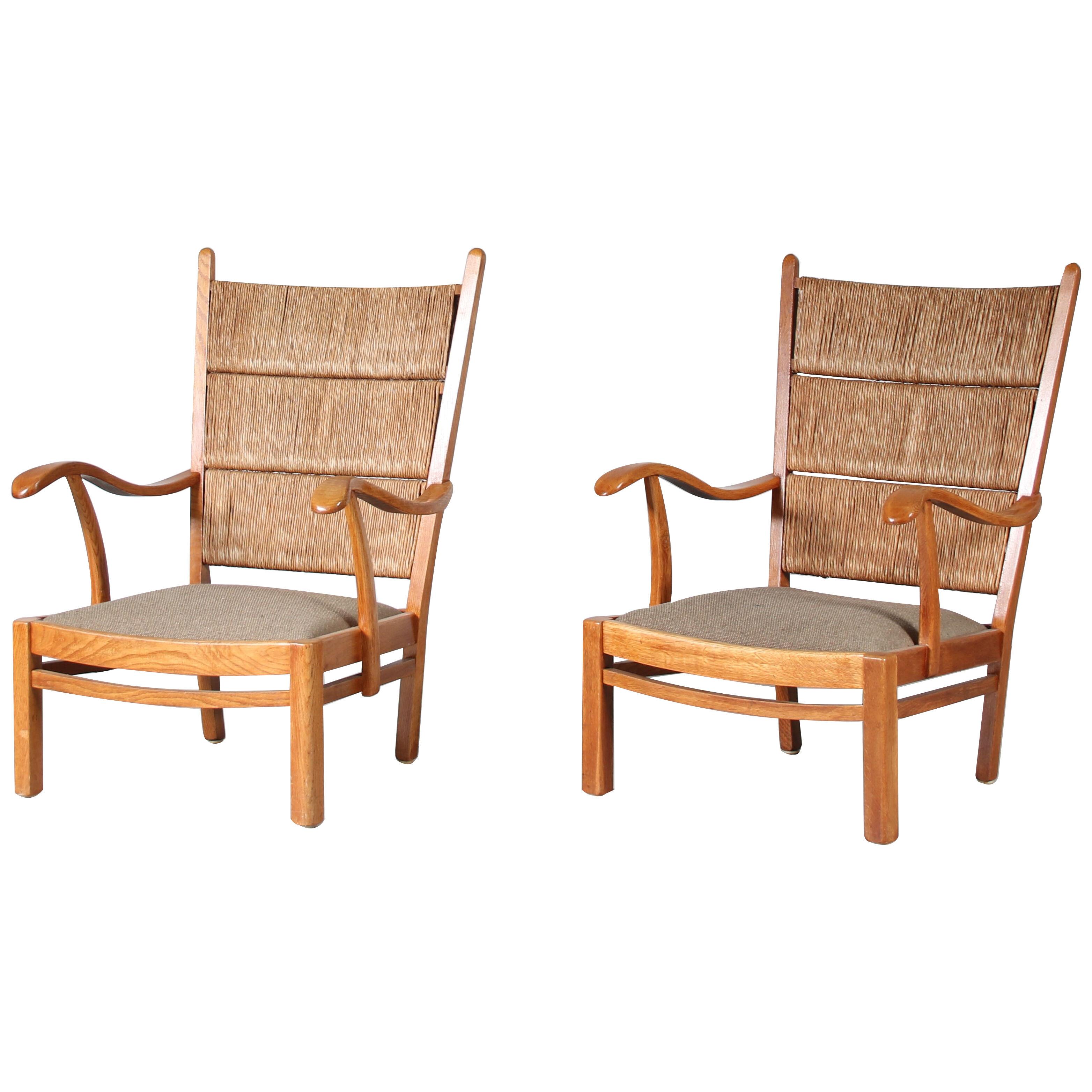 Pair of Bas van Pelt Lounge Chairs for MyHome, Netherlands 1950