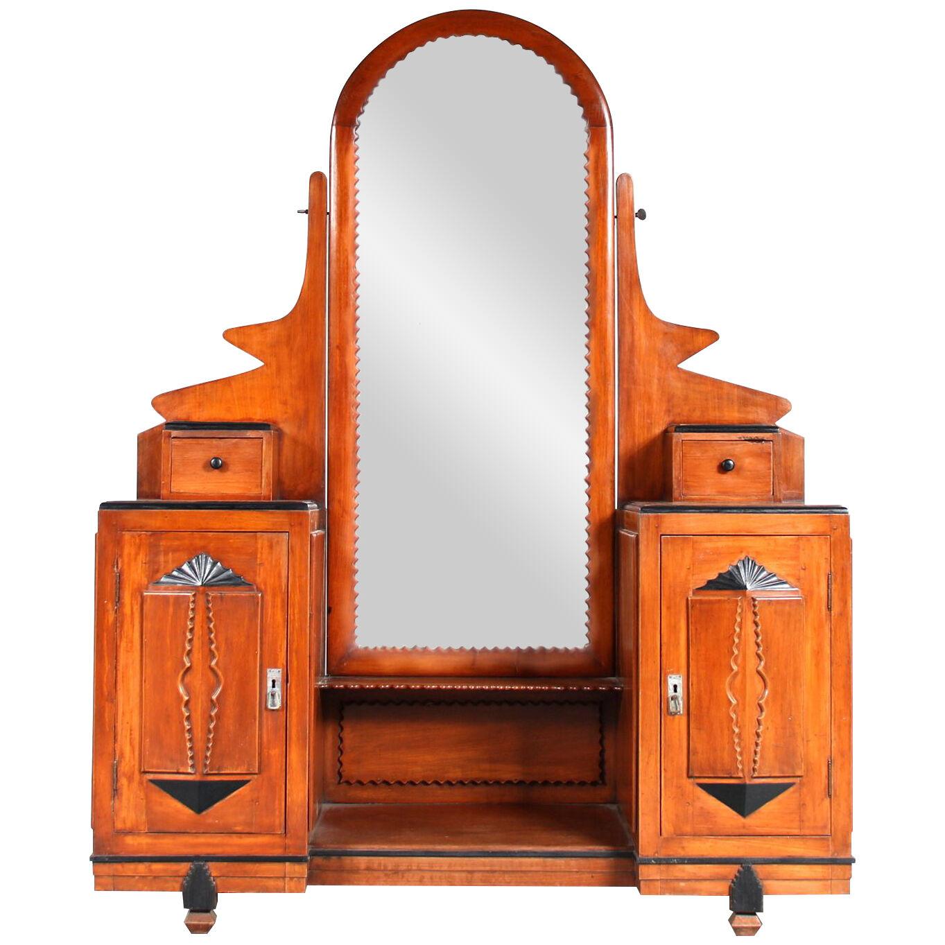 Colonial Dressing Table in Amsterdam School Style, Indonesia 1920