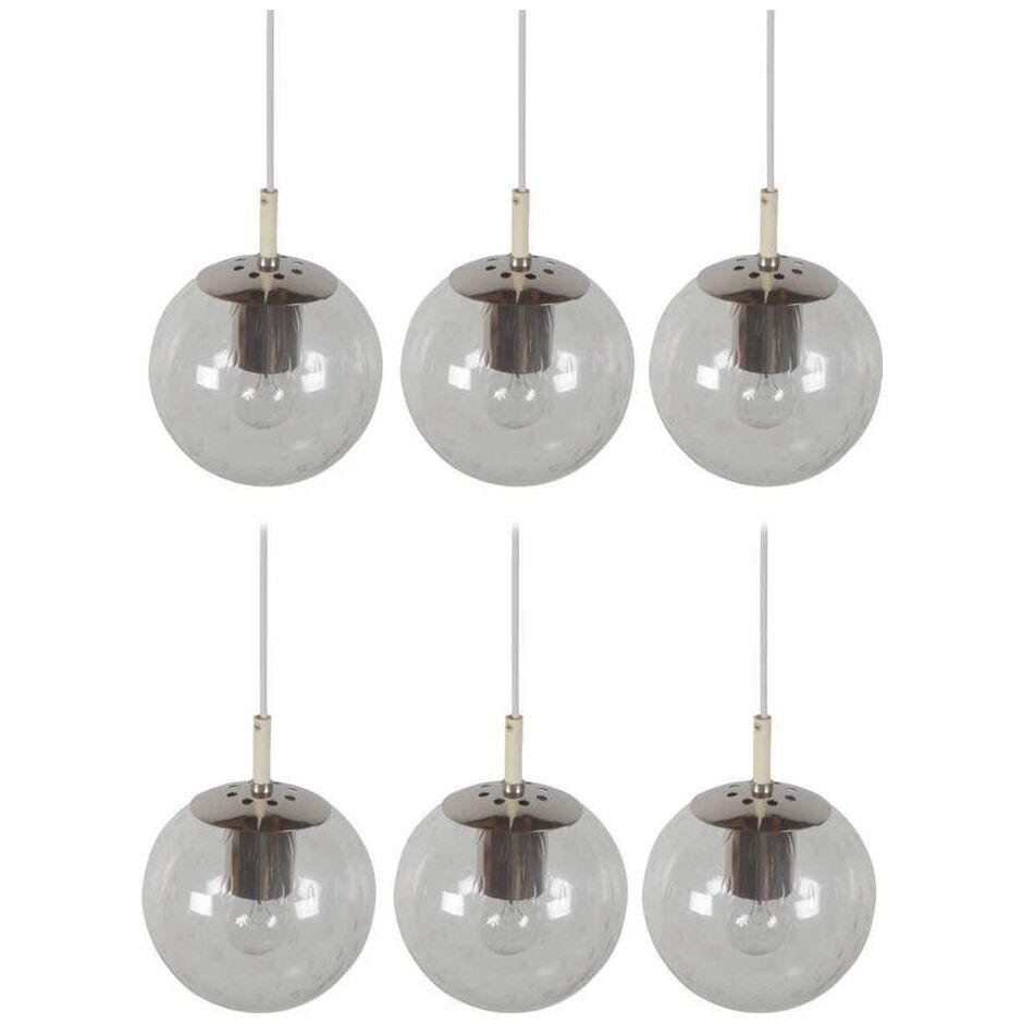 1/6 Small ‘Licht-Drops’ Globe Pendant by RAAK Amsterdam 1960s