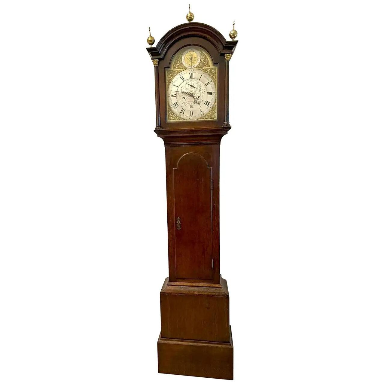 Antique George III Quality Oak Longcase Clock by Henry Frost Philmoorehill
