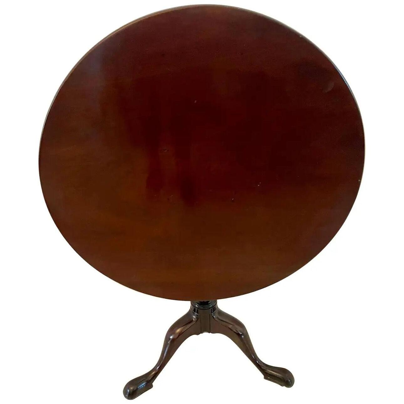 Antique George III Quality Mahogany Circular Centre Table