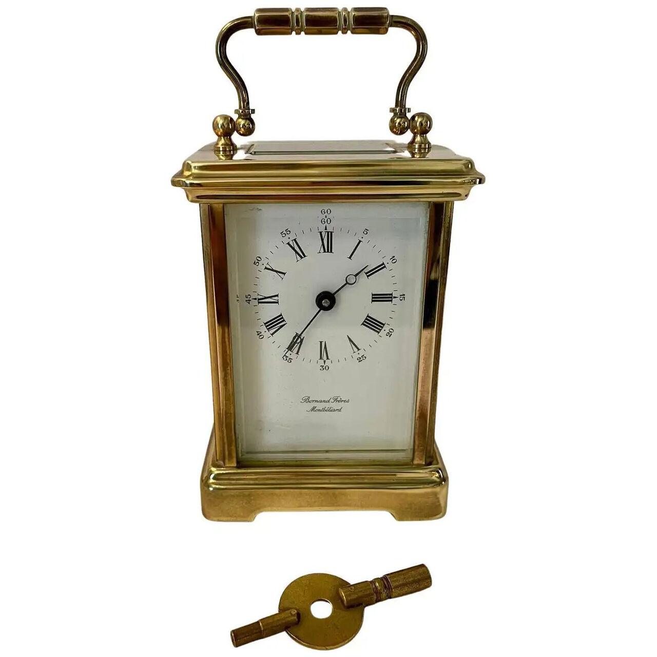 Antique Edwardian French Brass Carriage Clock