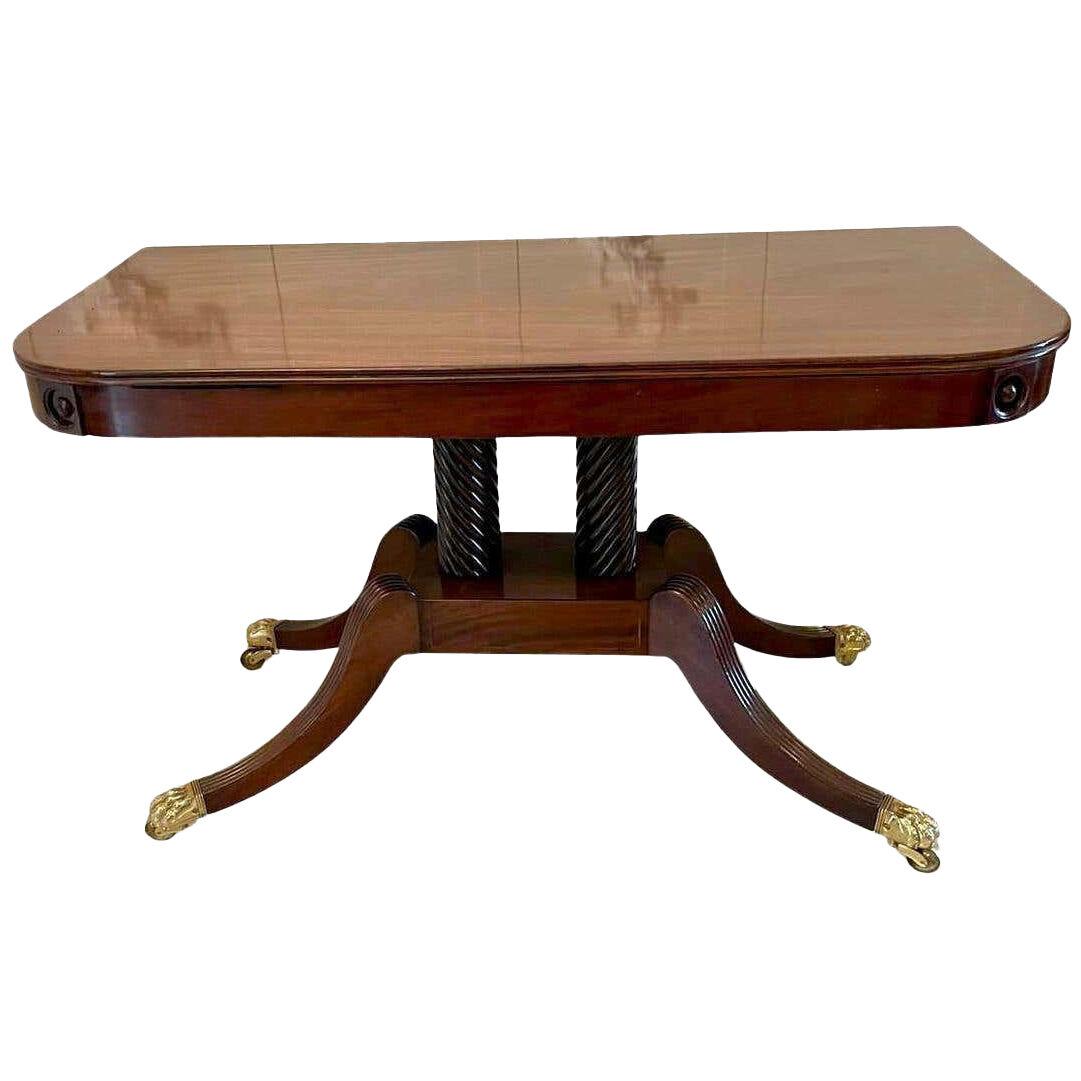 Rare and Unusual Antique Regency Quality Mahogany Shaped Metamorphic Table