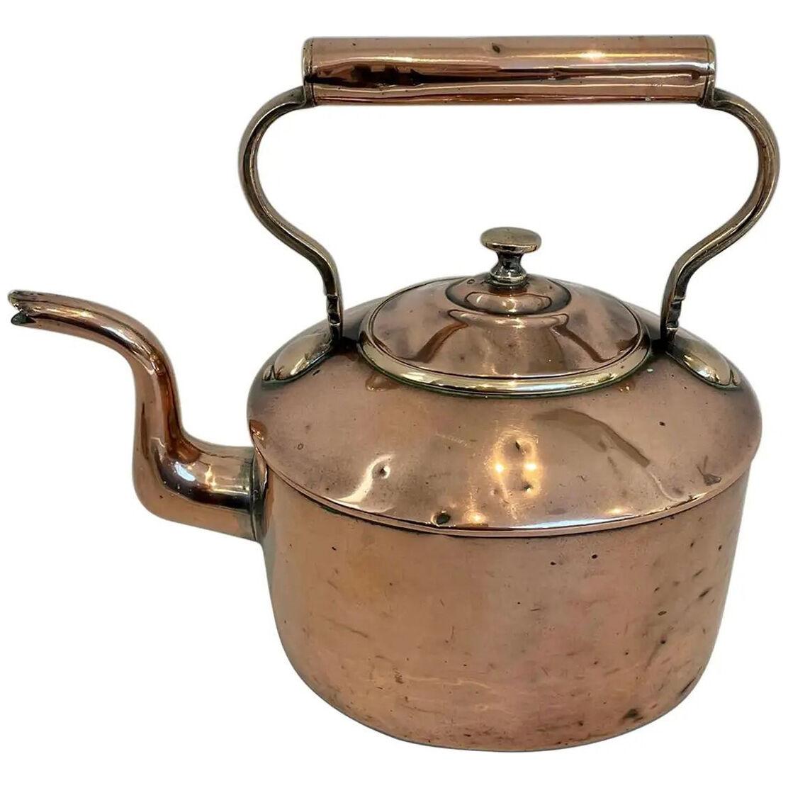 Antique George III Quality Oval Copper Kettle