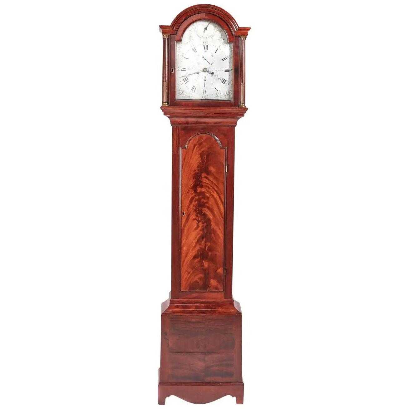 Magnificent Antique Georgian Mahogany 8 Day Longcase Clock