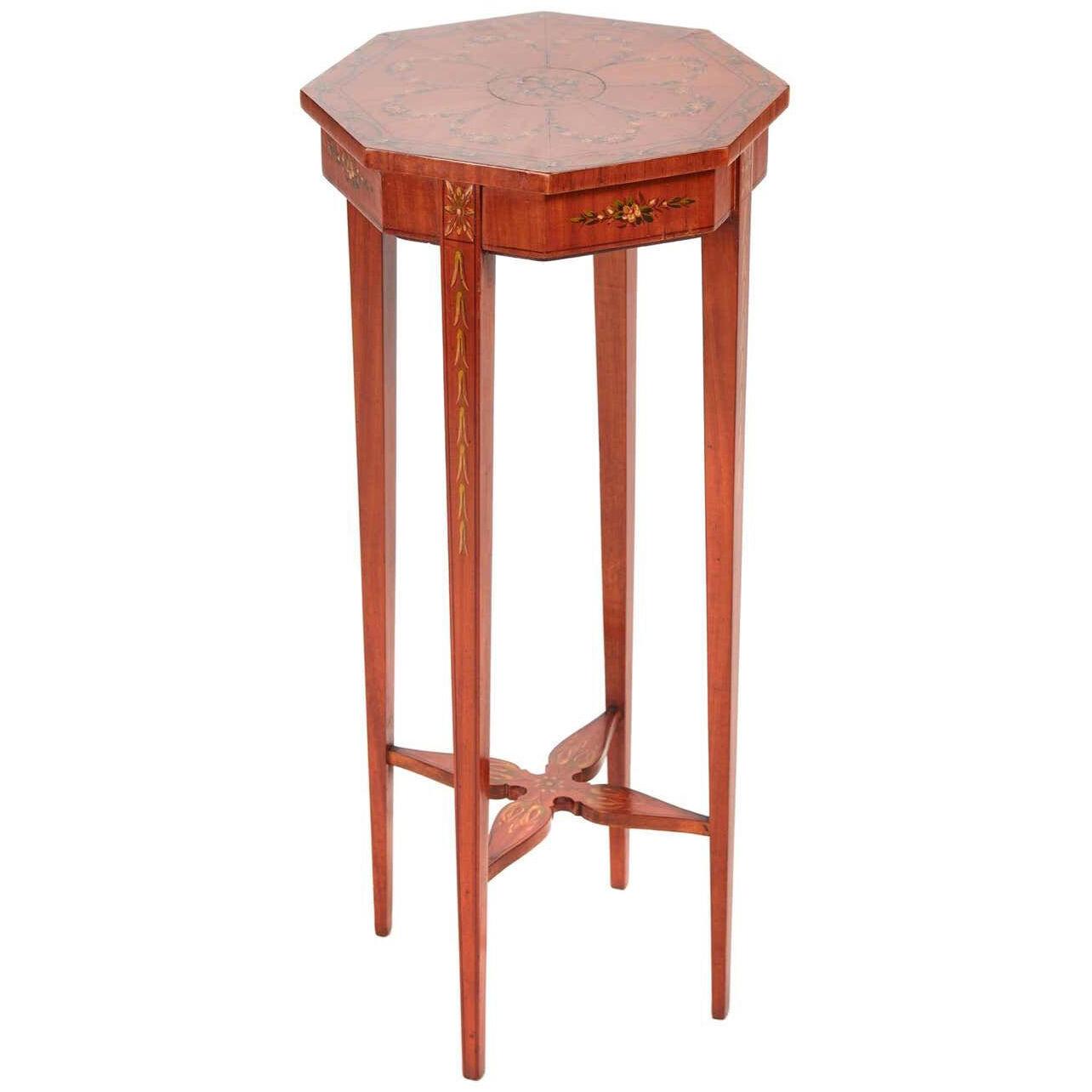 Painted Satinwood Occasional Table or Lamp Table, circa 1870