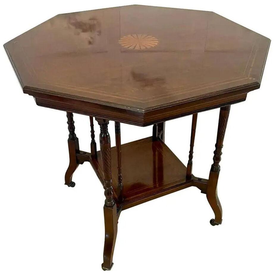 Antique Edwardian Quality Mahogany Inlaid Centre Table