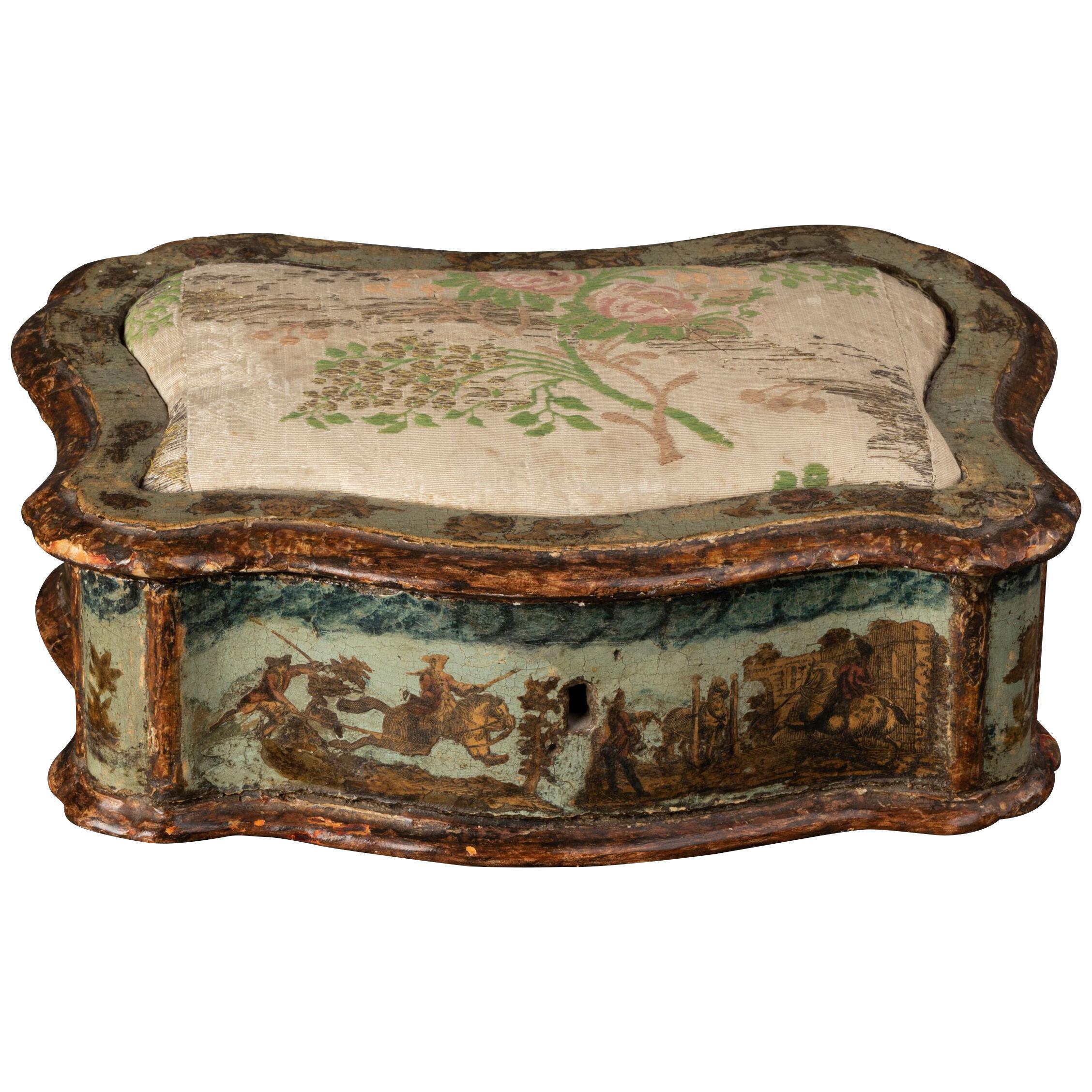 Sewing box made of wood and arte povera - Veneto - Early 18th century