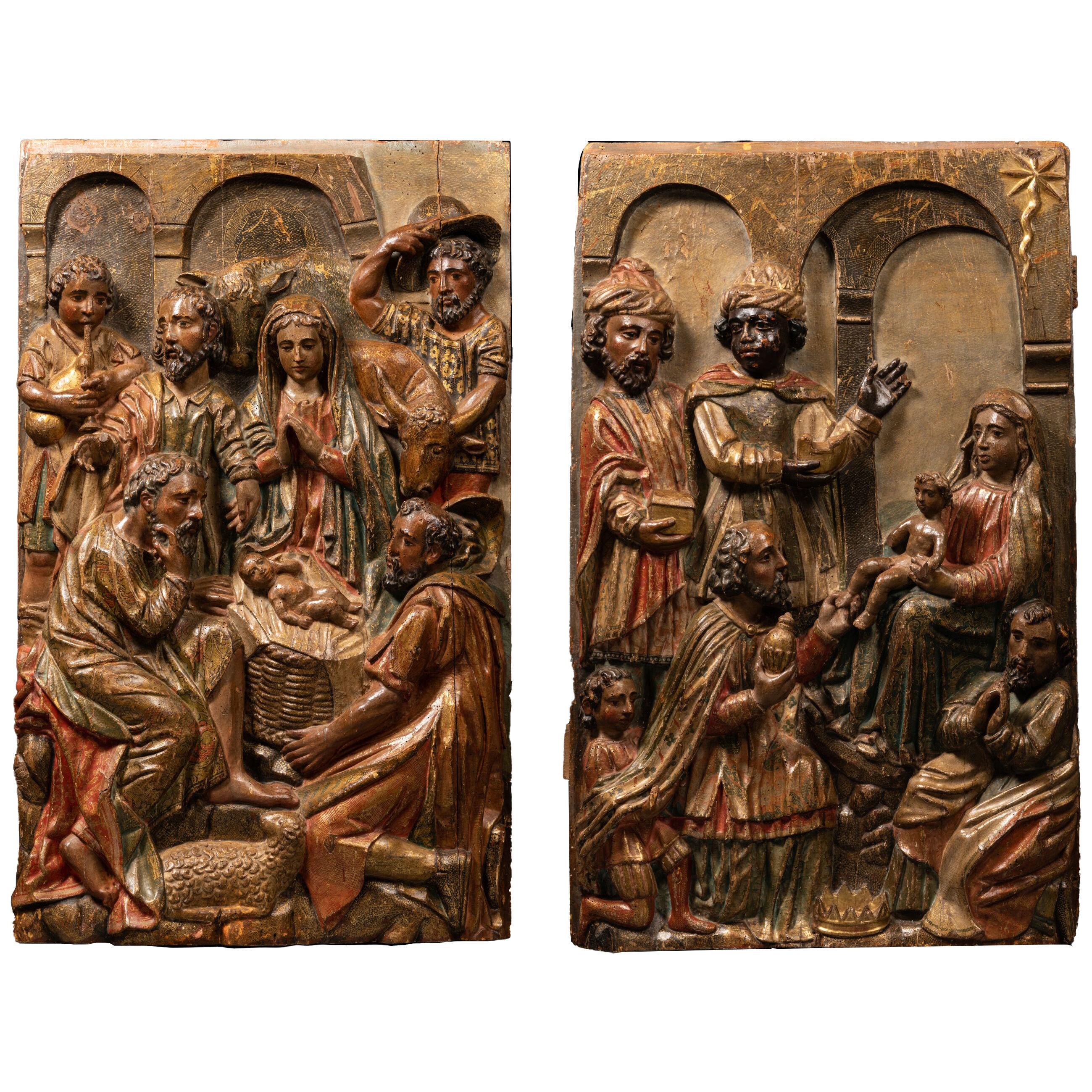 Two altarpiece panels Spanish Renaissance - 16th century – Spain