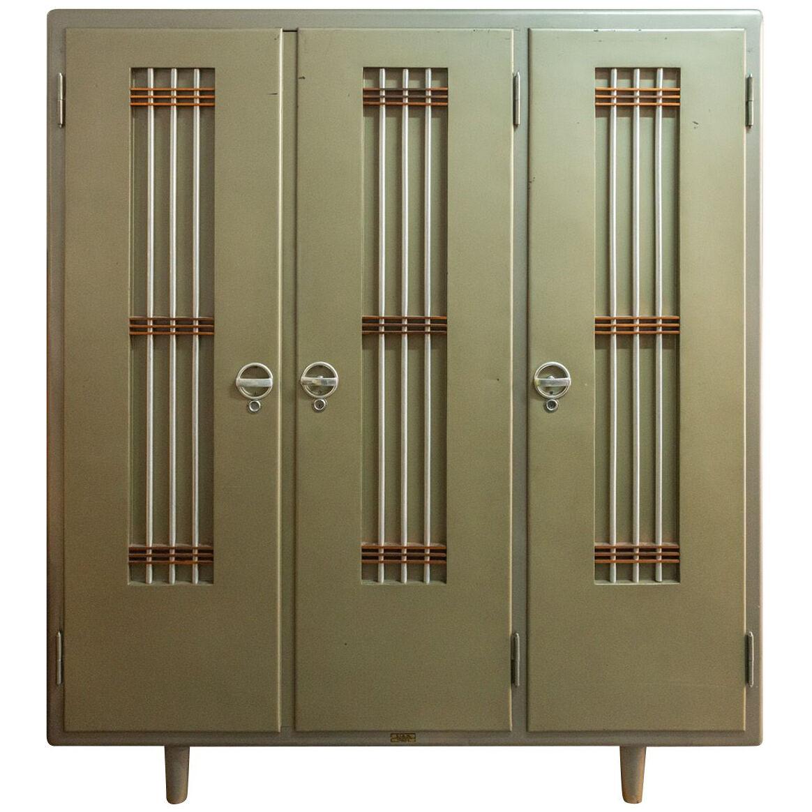 S.I.A.M., Industrial locker room, Lacquered sheet, circa 1970, Italy