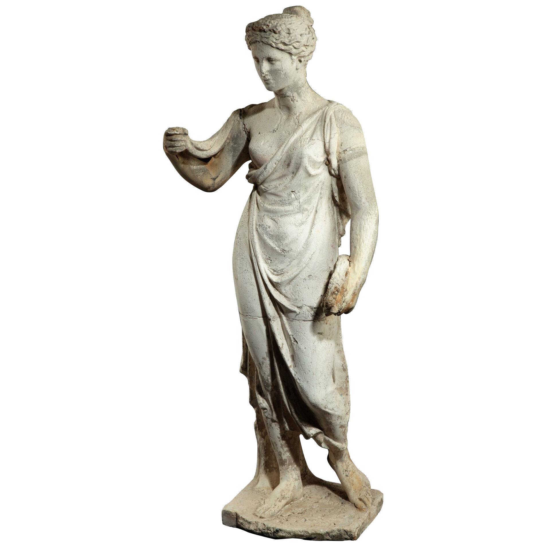 Regency Neoclassical stucco figure in the manner of Hopper