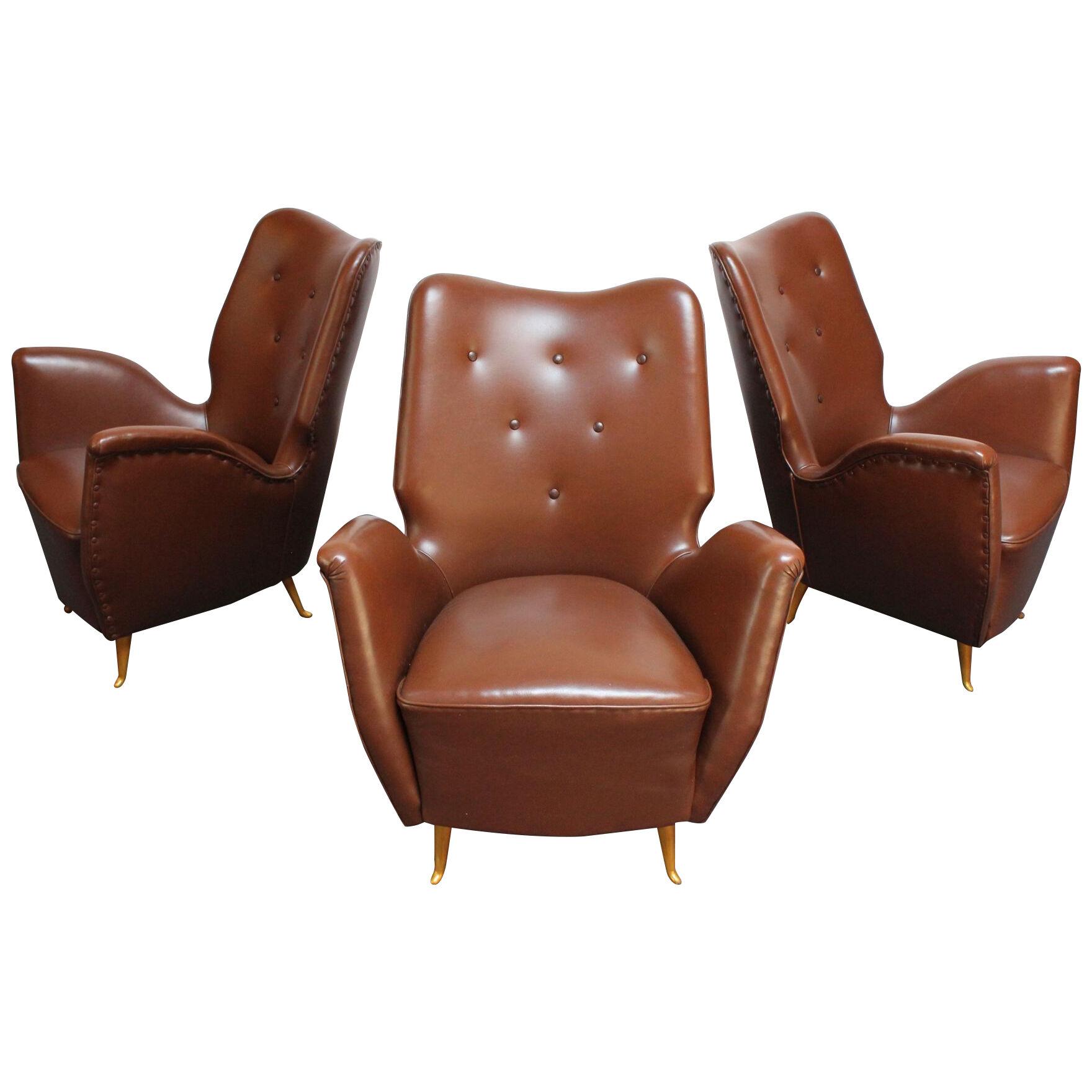 Single Sculptural Gio Ponti Petite Lounge Chair, Three Available
