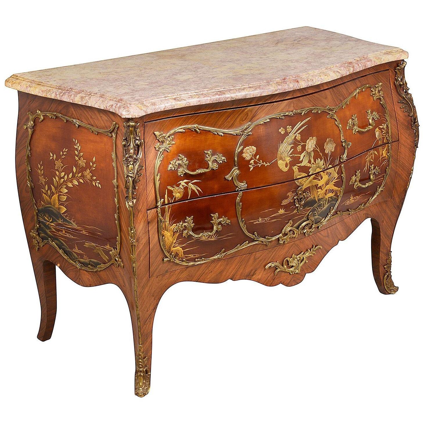 French Chinoiserie lacquer commode, circa 1900