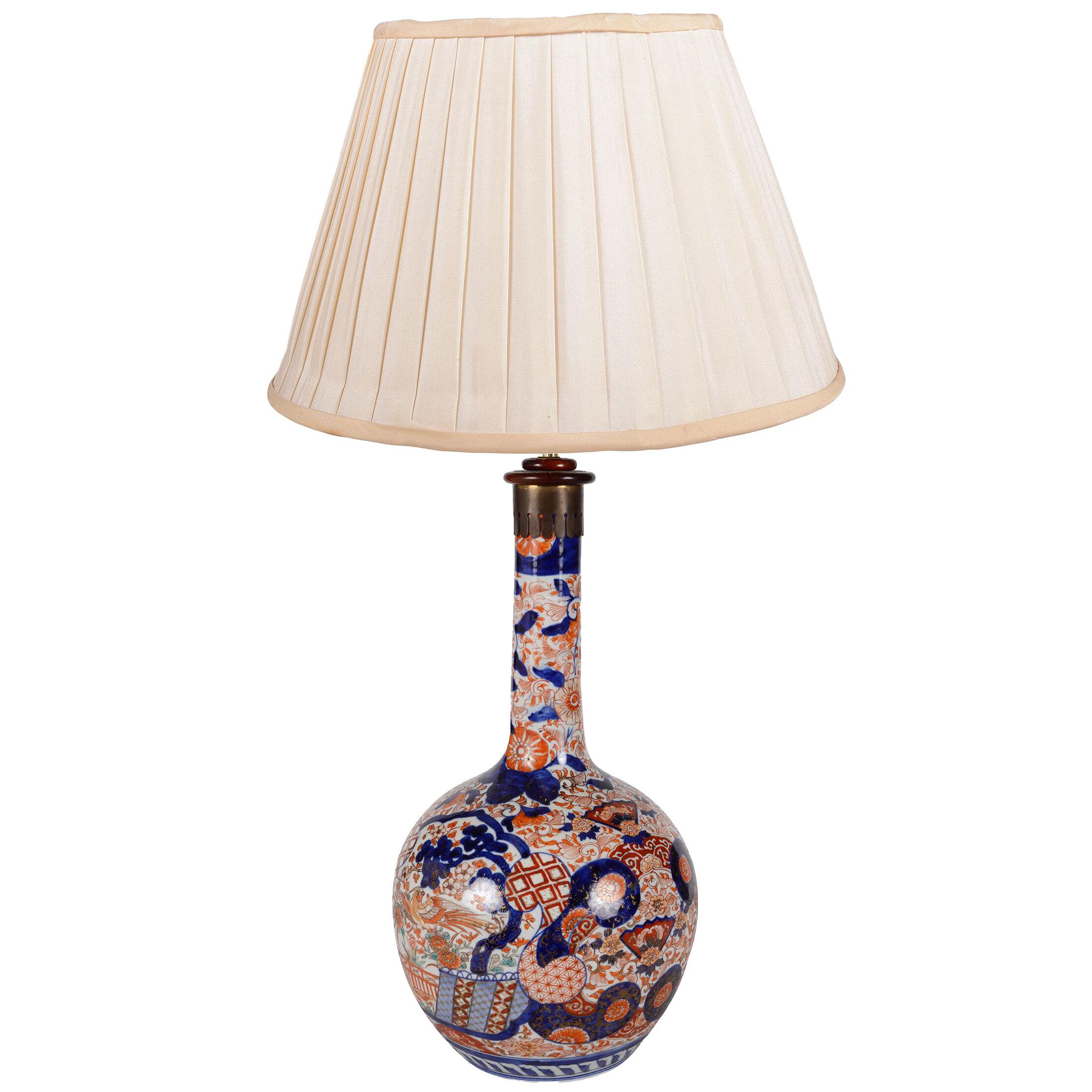 19th Century Japanese Imari vase / lamp.