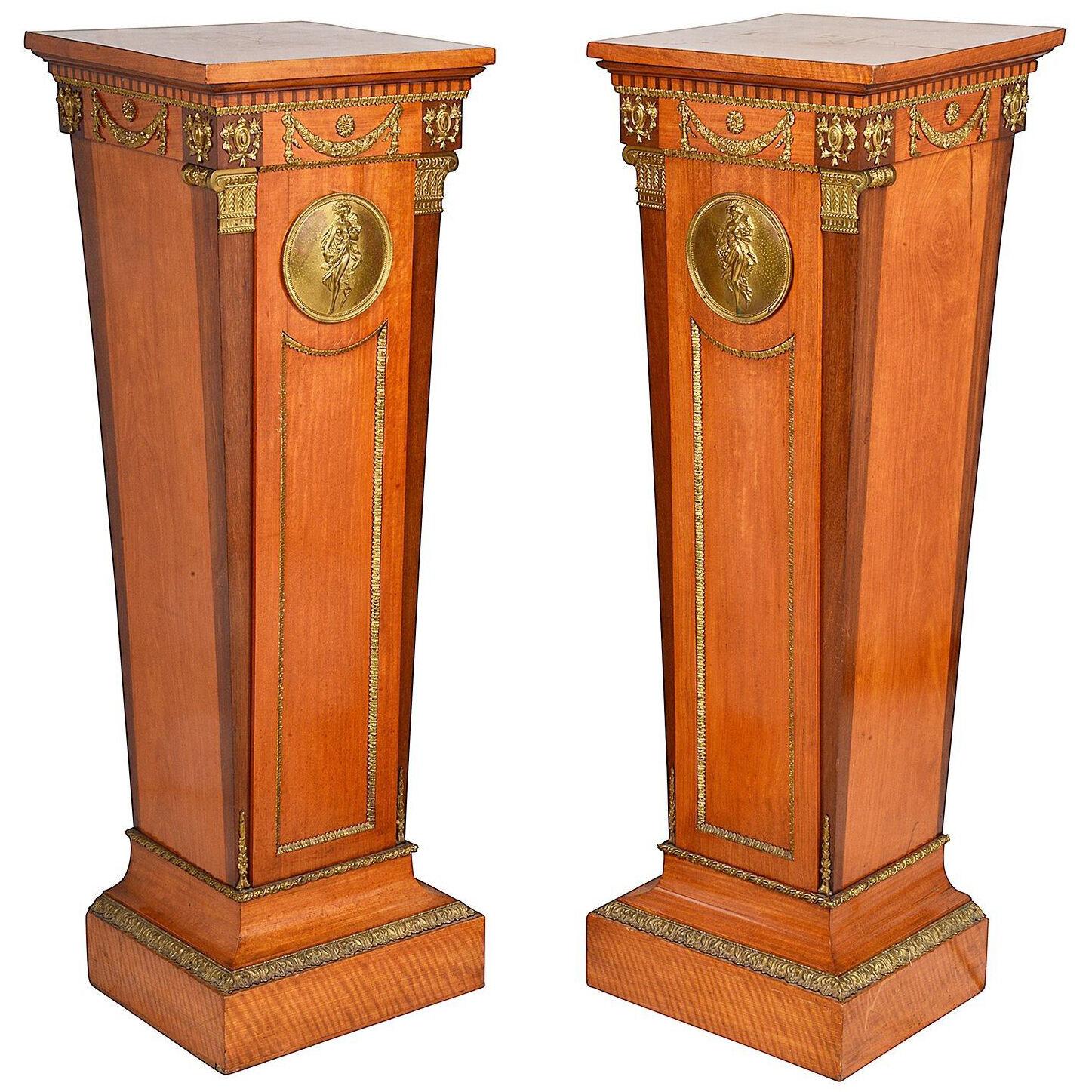 Pair 19th Century Classical pedestals.