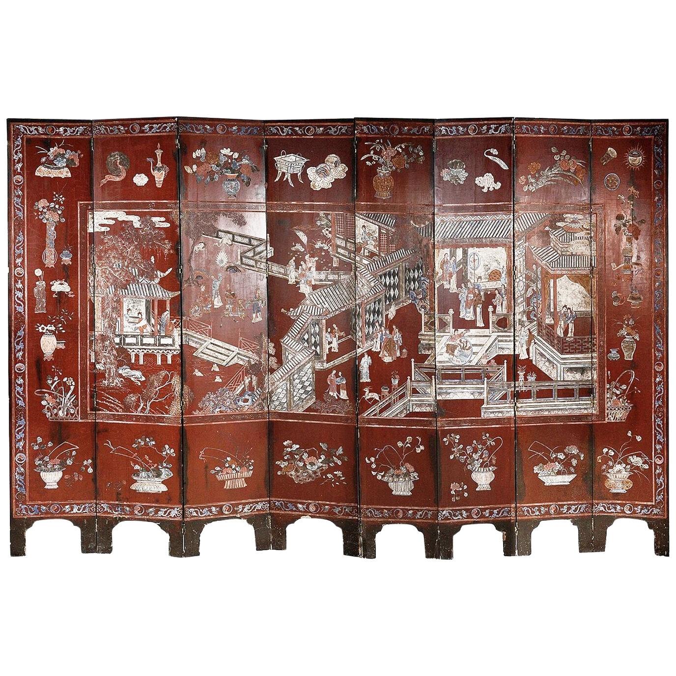 Early 19th Century Chinese Coromandel lacquer screen