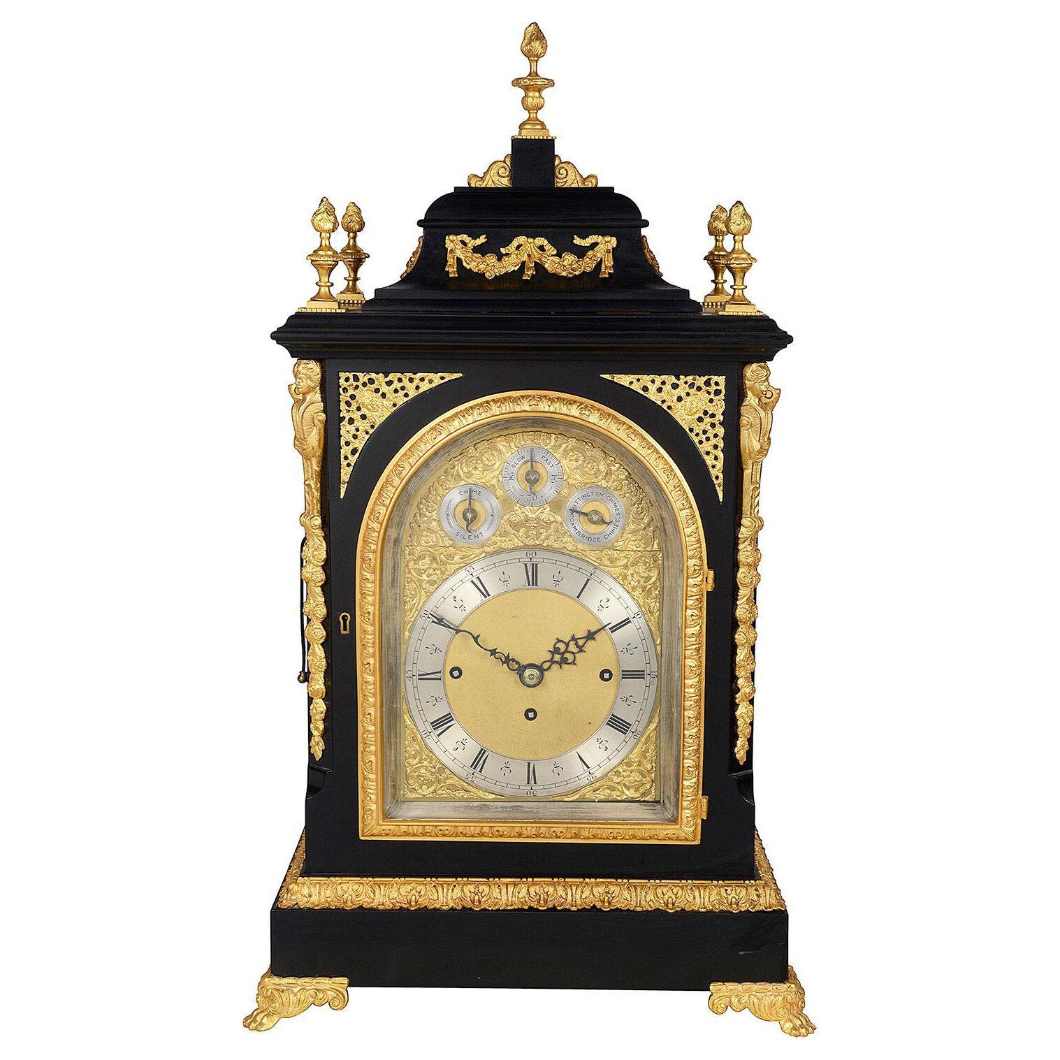 19th Century English, Westminster chiming mantel clock.