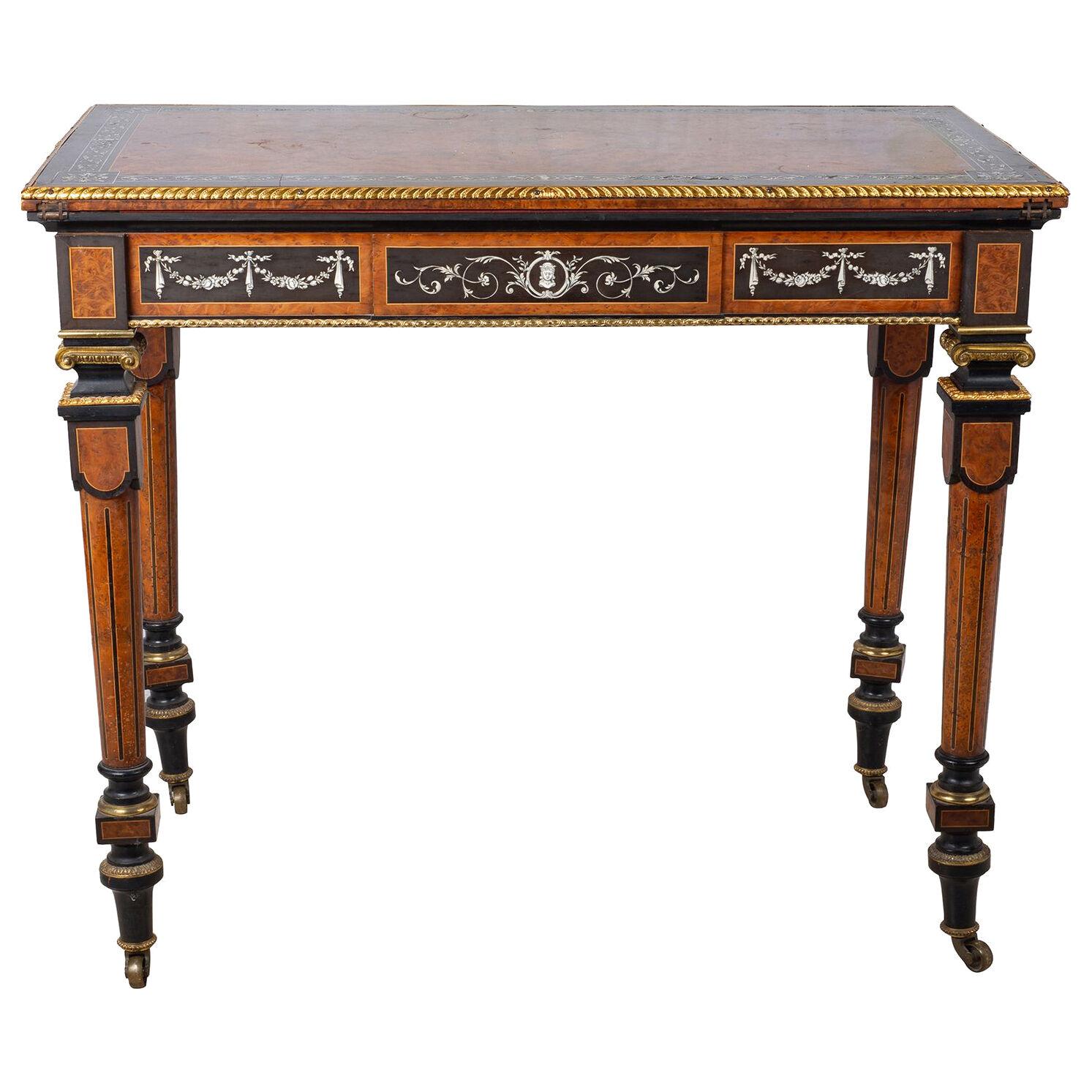 Classical 19th Century console /card / games table.