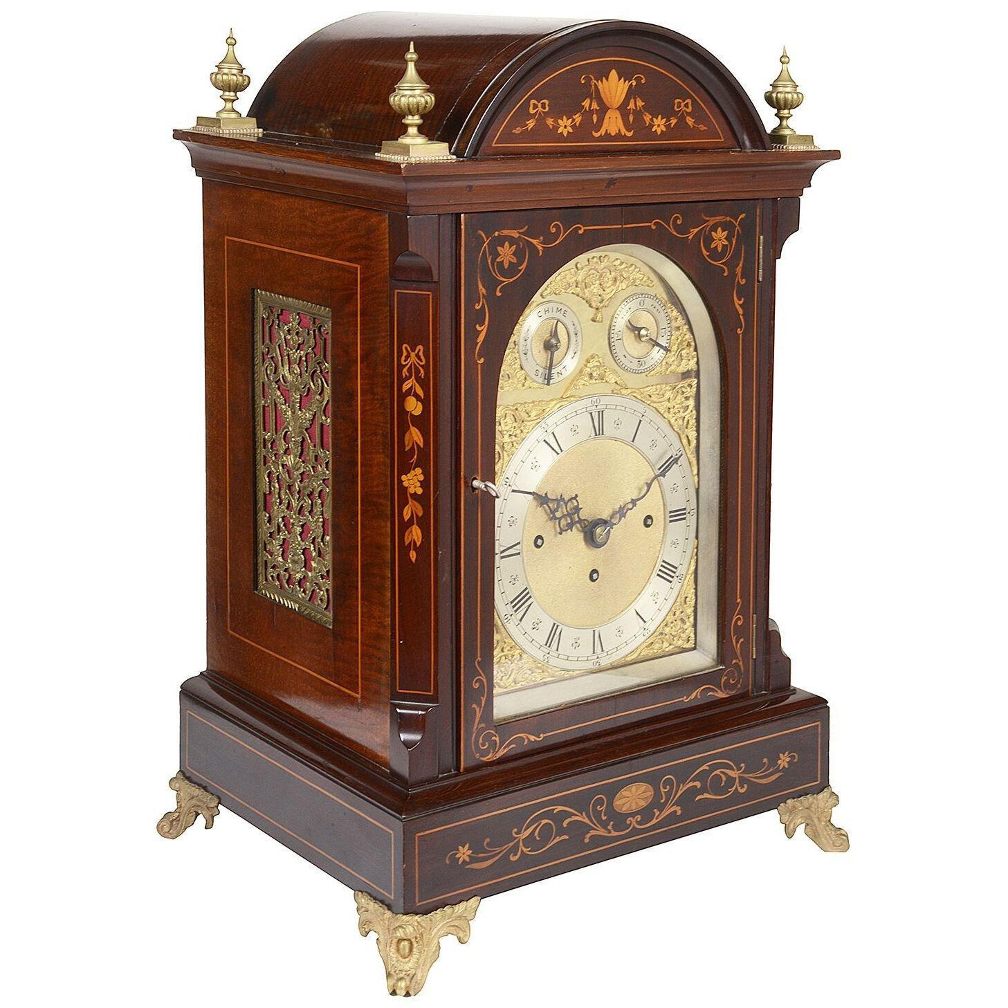 Edwardian period musical bracket clock