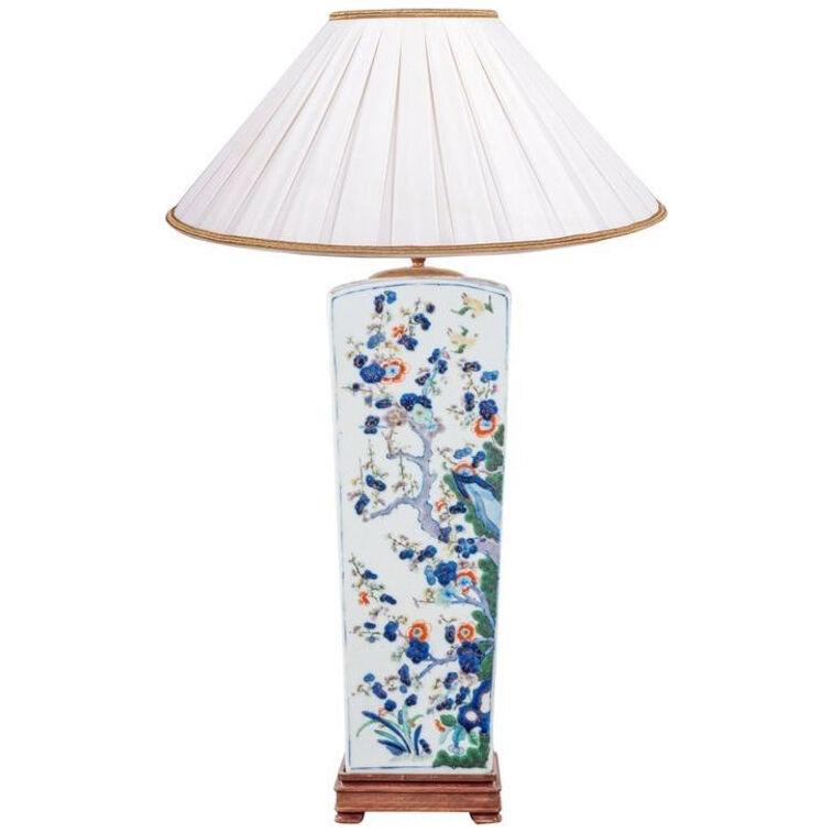 19th Century Chinese Famille Verte Vase or Lamp, circa 1880
