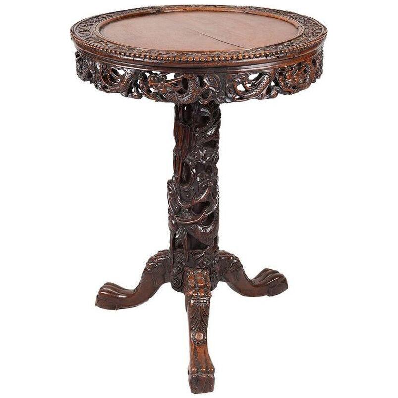 19th Century Chinese Hardwood Side Table