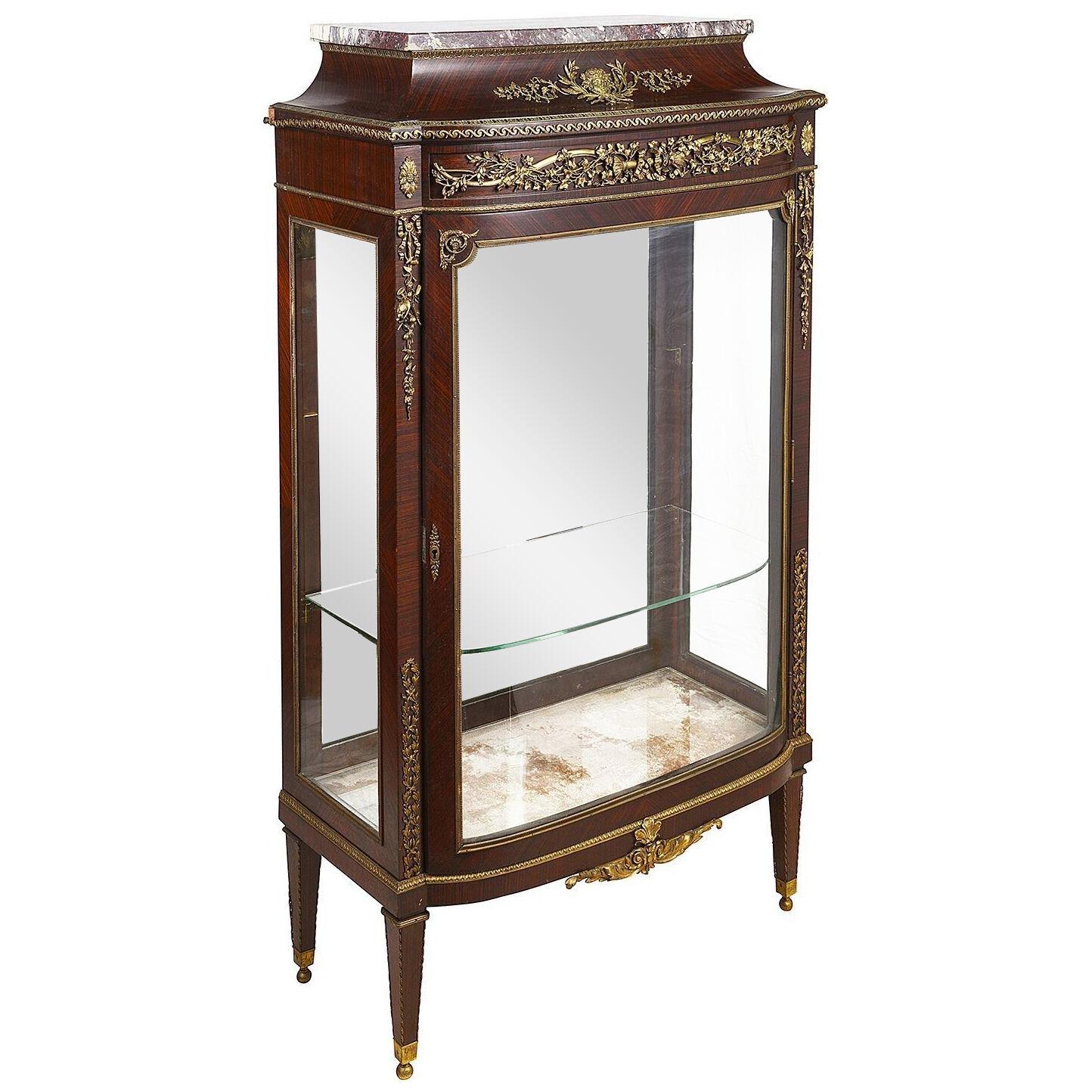 French Louis XVI style display cabinet, circa 1890