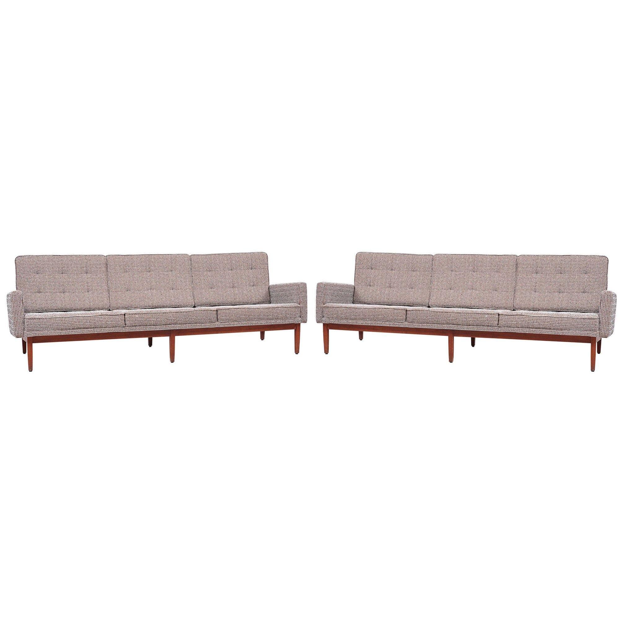 Pair of Florence Knoll 57W Sofas by Knoll Associates 1950s, US