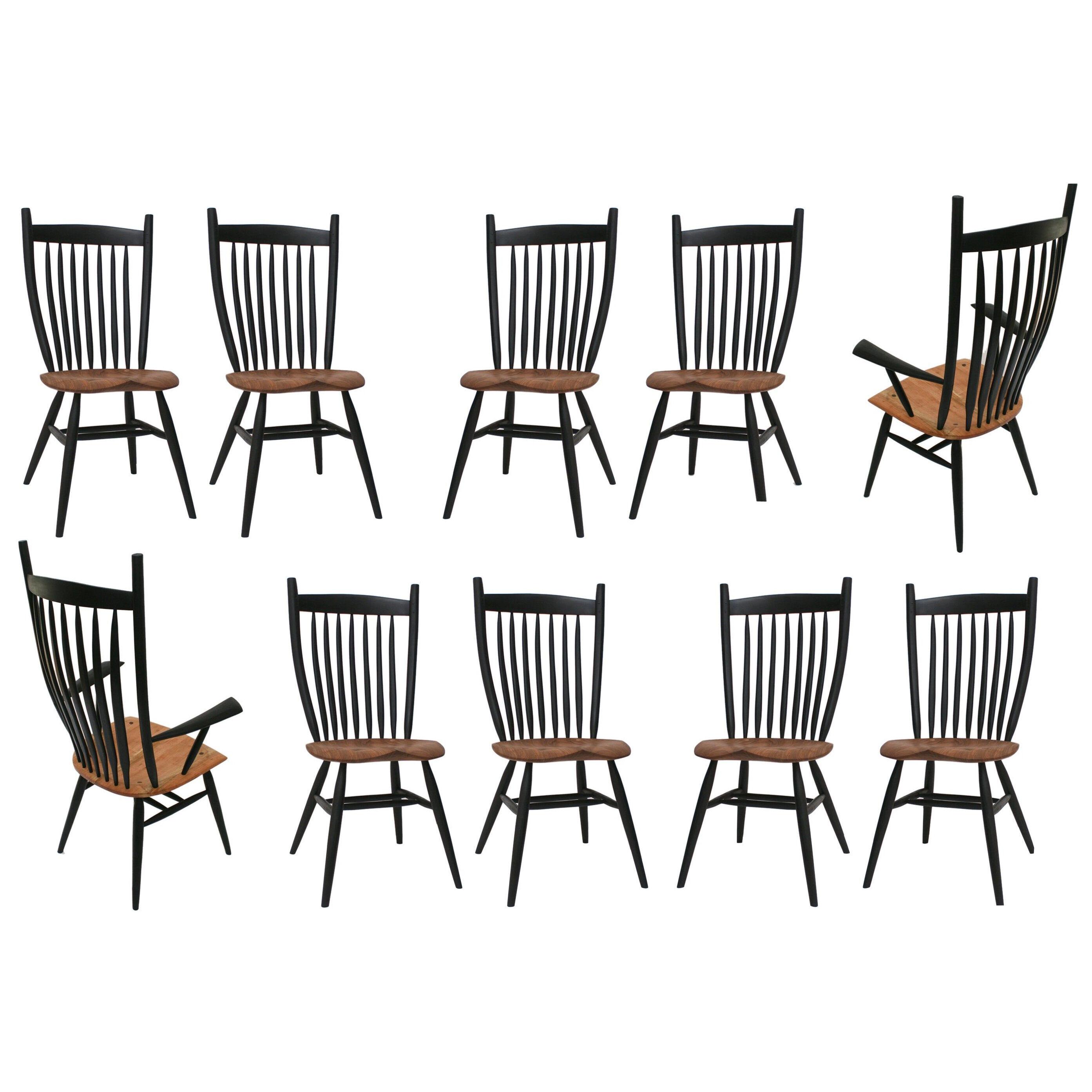 Set of 10 Handcrafted Studio Bent Chairs by Fabian Fischer, Germany, 2019