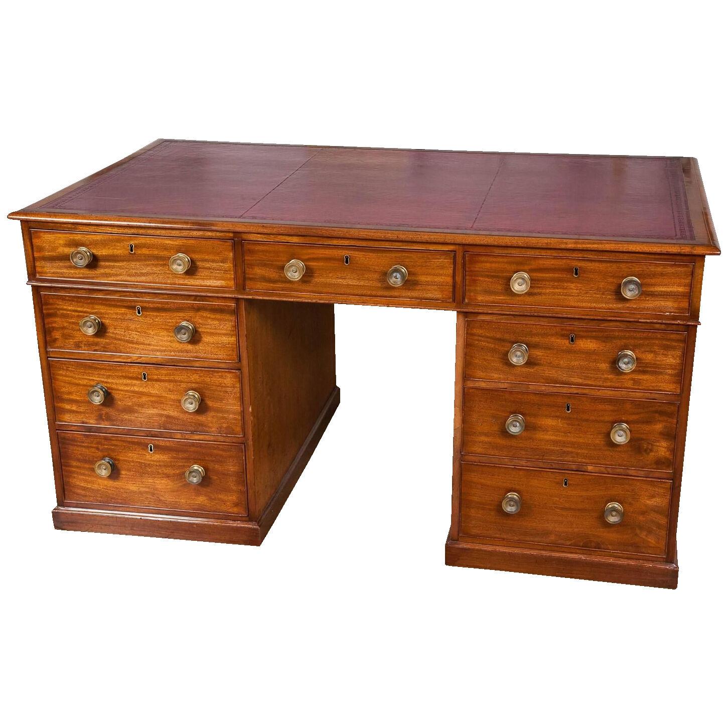 Regency period mahogany partners desk
