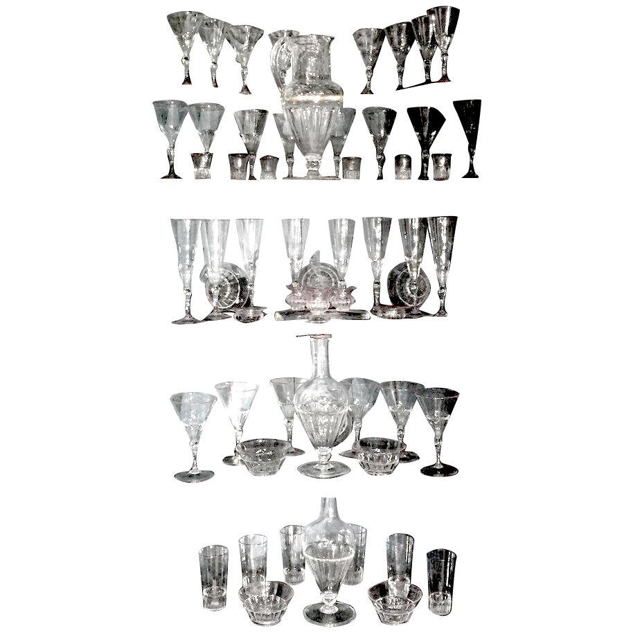 Unusual suite of early 20th century Venetian table glass.