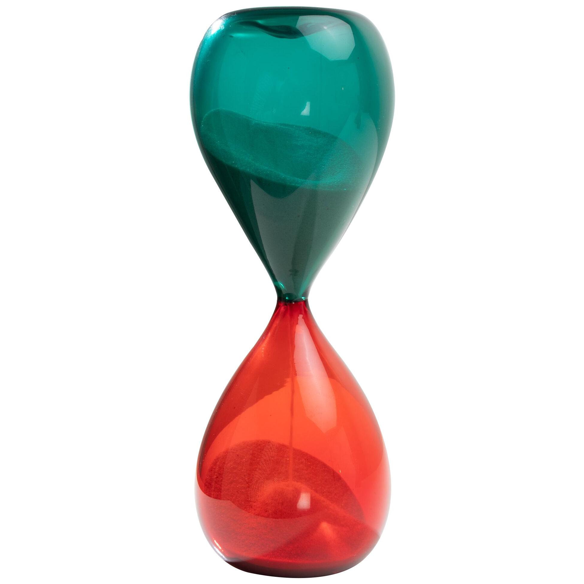 Blown glass hourglass (from the clessidra series) by Paolo Venini 