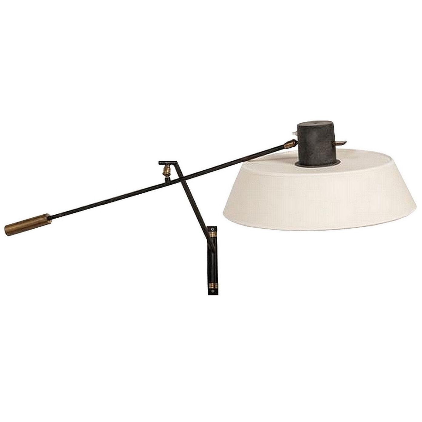 Wall ligth with counterweight, Maison Lunel France circa 1950