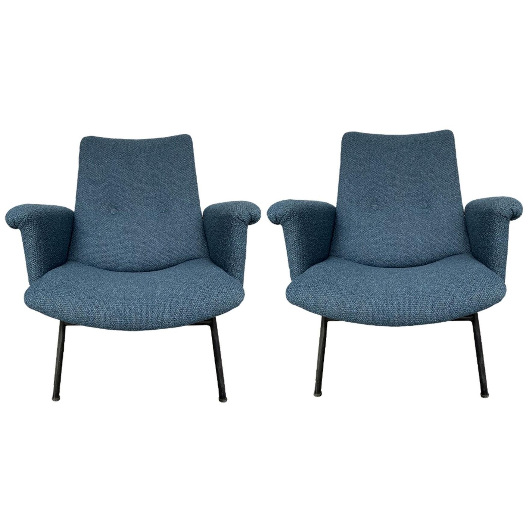 Pair of SK660 armchairs by Pierre Guariche, Steiner Edition, 1953