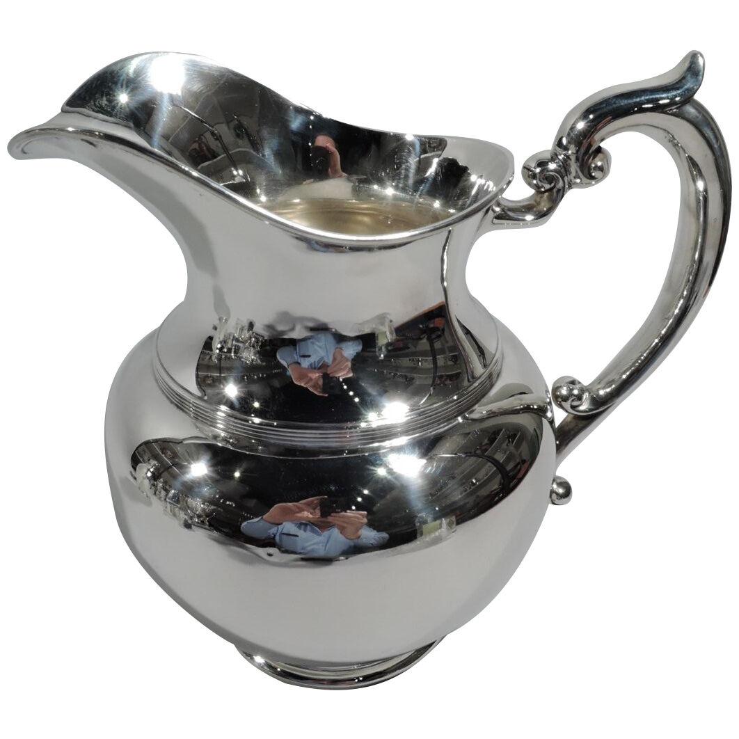 Antique American Full-Bodied Sterling Silver Water Pitcher