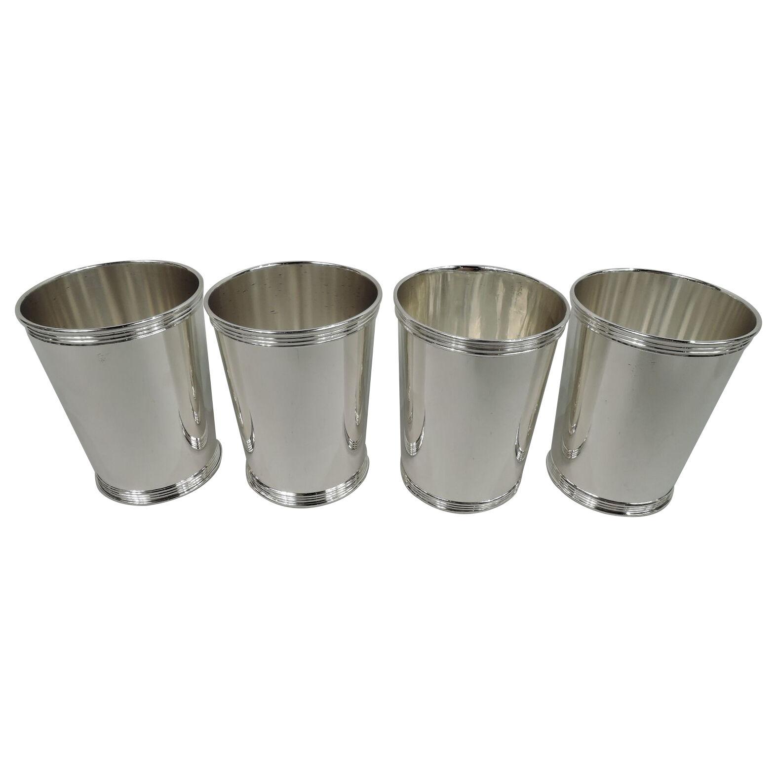Set of 4 Manchester Traditional Sterling Silver Mint Juleps