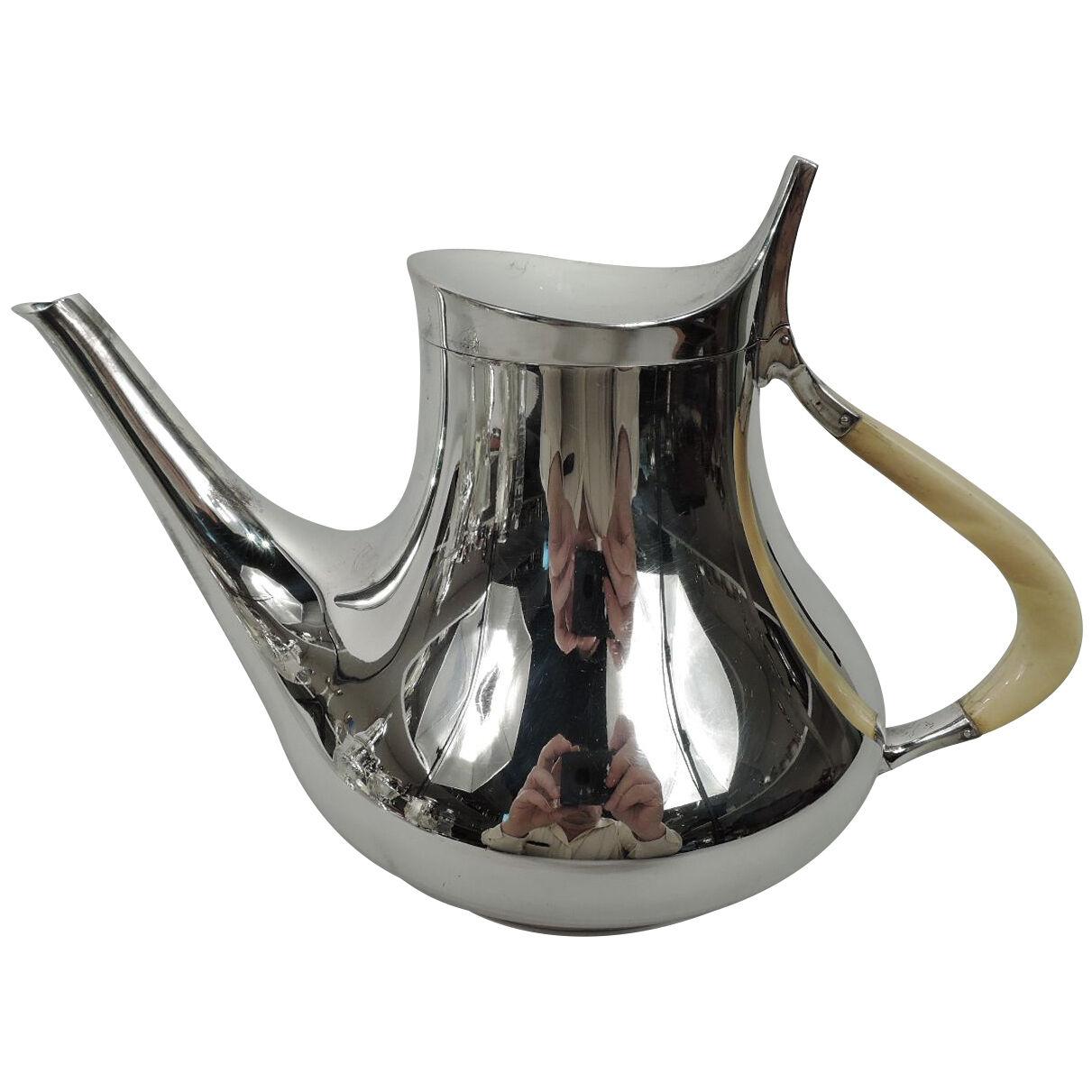 Danish Midcentury Modern Sterling Silver Coffeepot