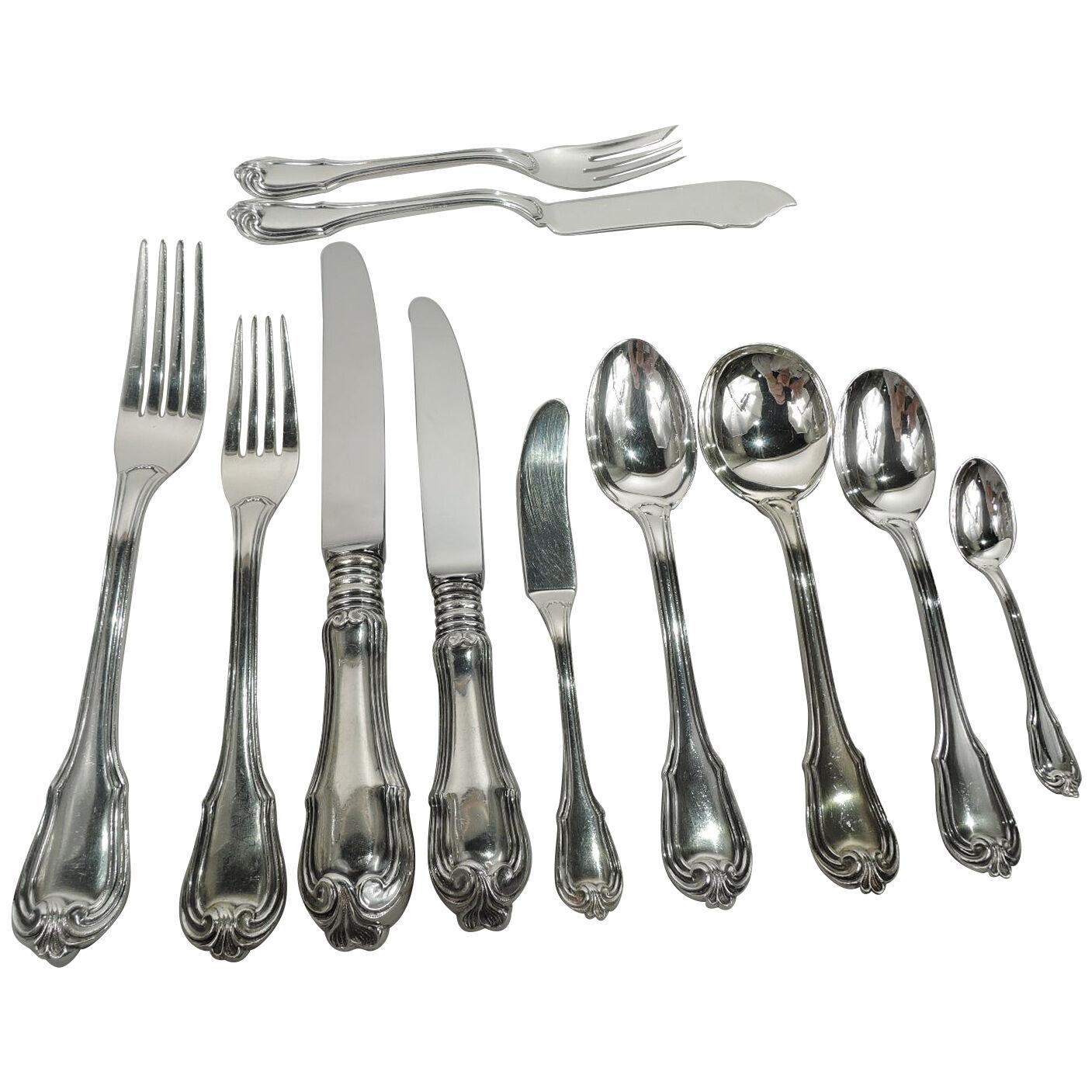 Buccellati Borgia Dinner and Lunch Set for 16 with 176 Pieces