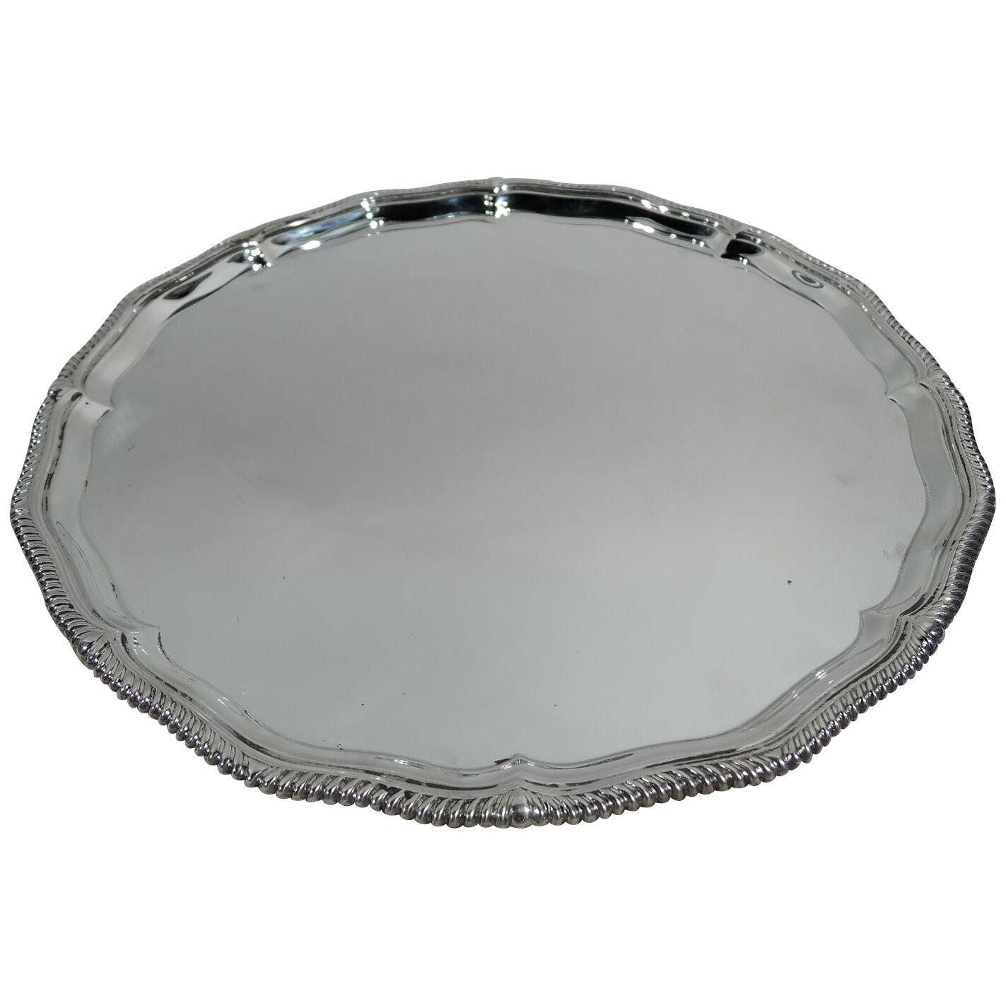 Traditional English Neoclassical Sterling Silver Tray 